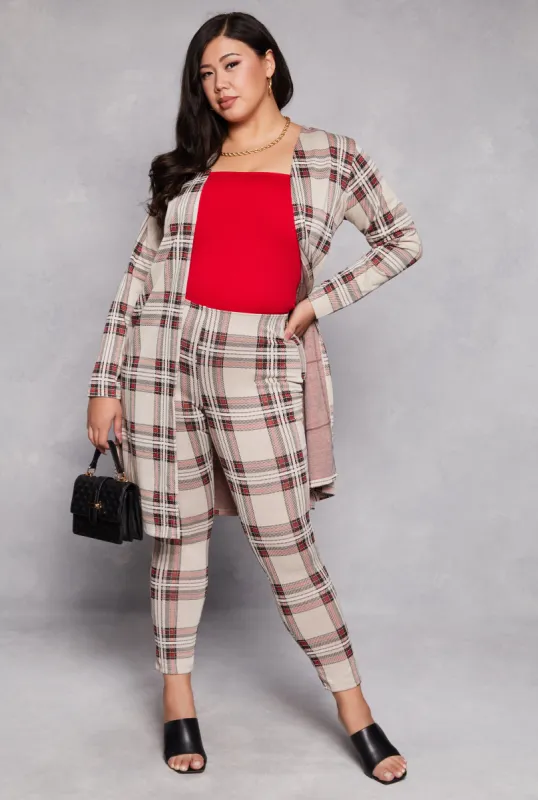 Plus Size Plaid High Waisted Pants sold by Rainbow