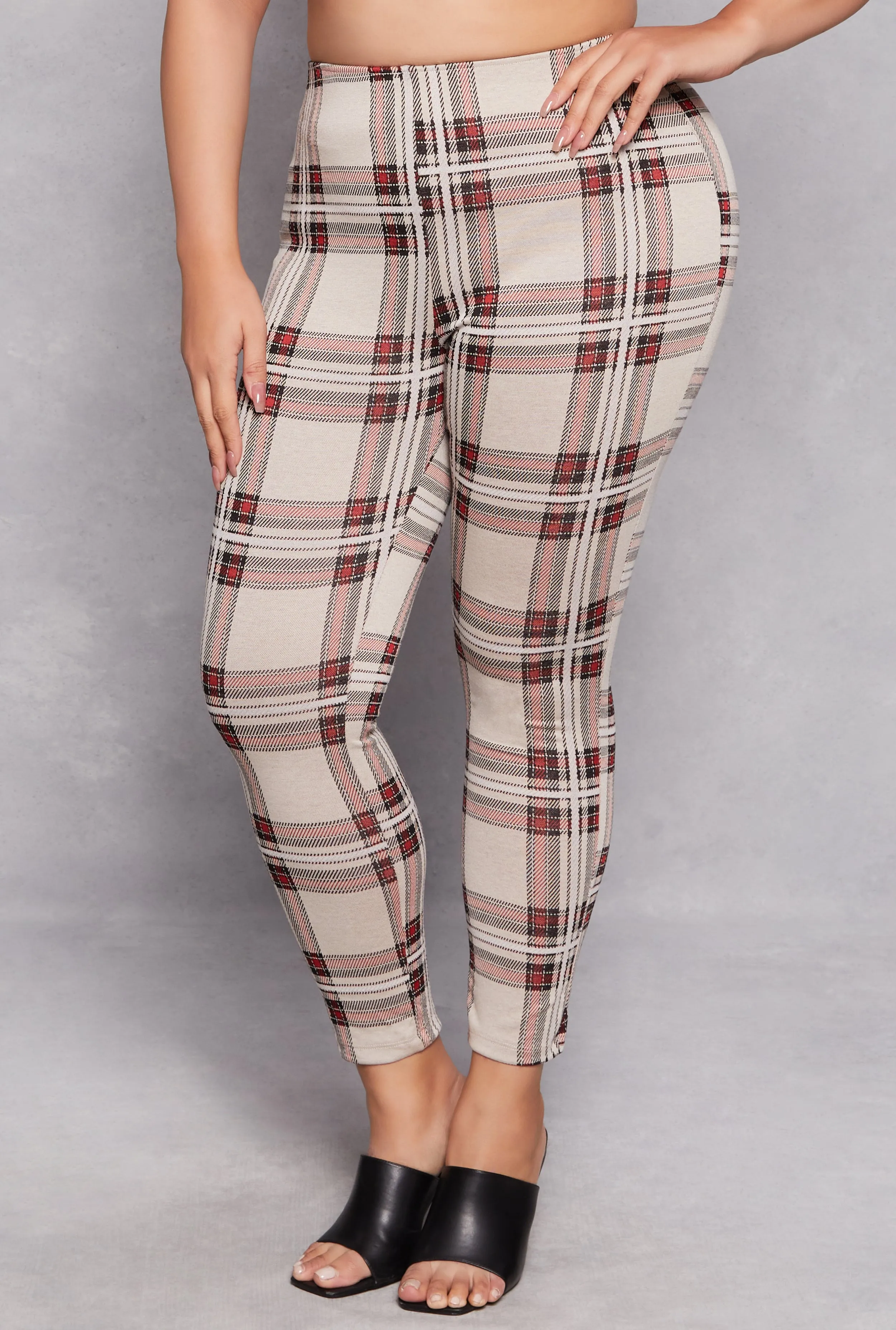 Plus Size Plaid High Waisted Pants sold by Rainbow product image thumbnail 2