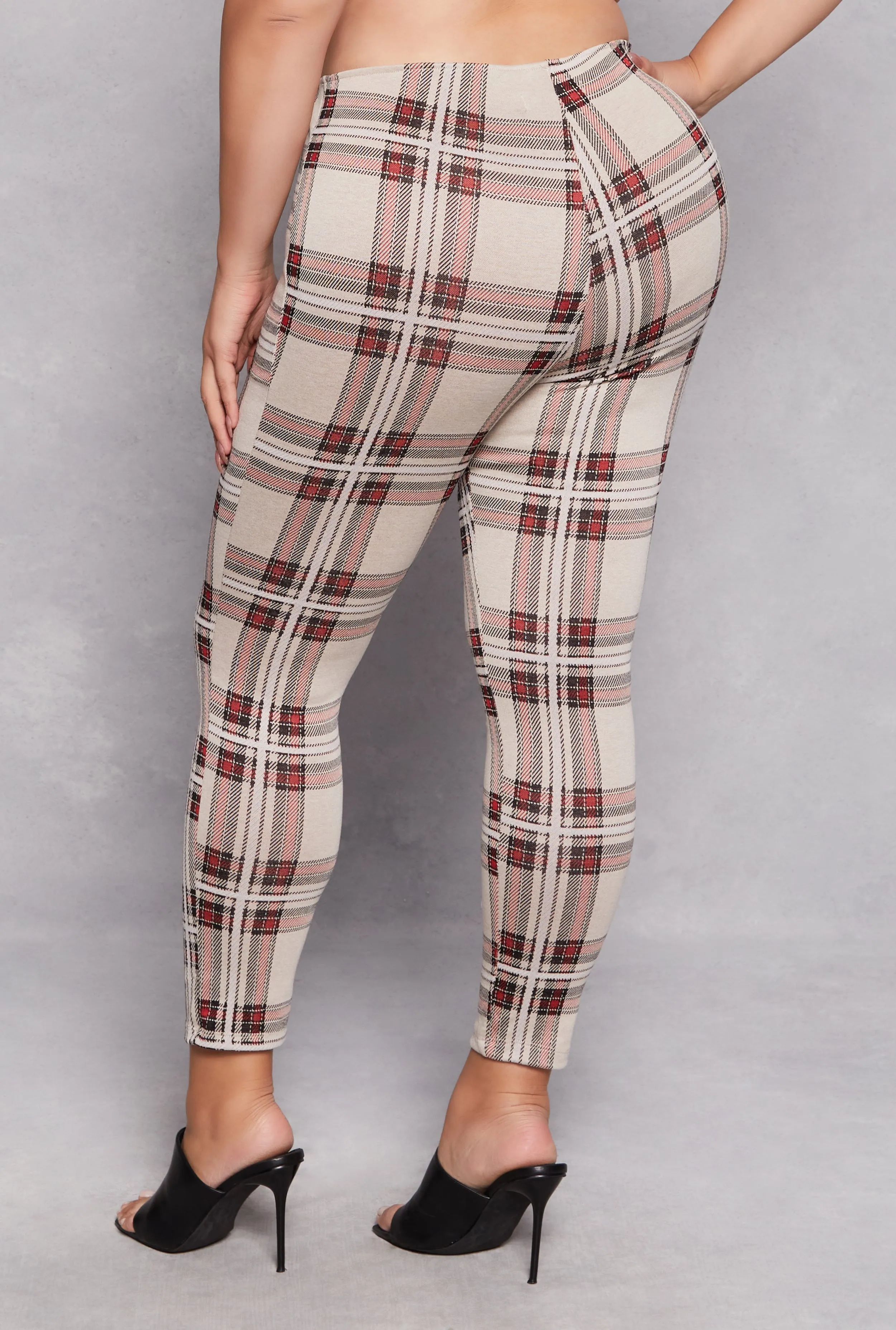 Plus Size Plaid High Waisted Pants sold by Rainbow product image thumbnail 3