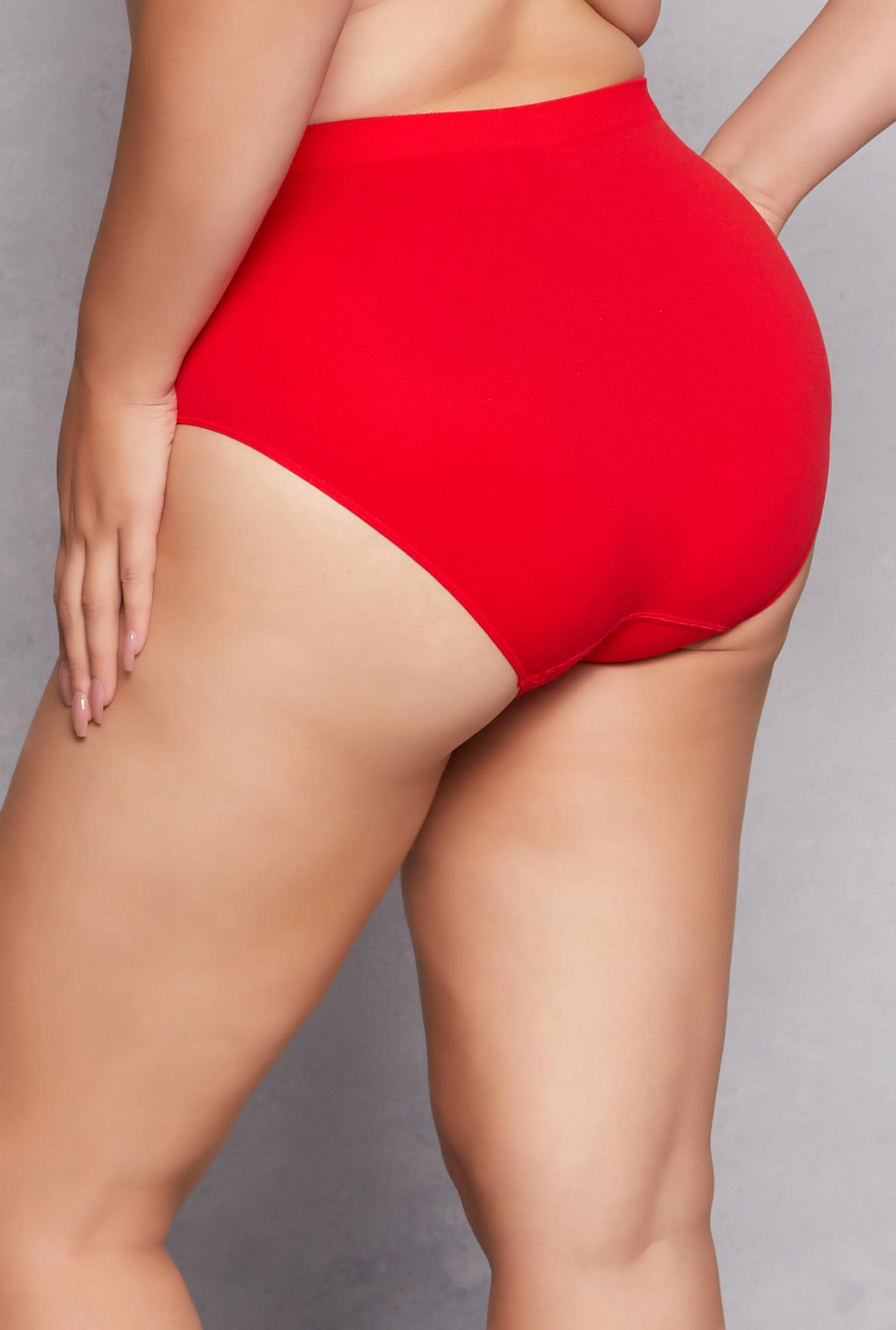 Plus Size High Waisted Seamless Bikini Panty sold by Rainbow product image thumbnail 2