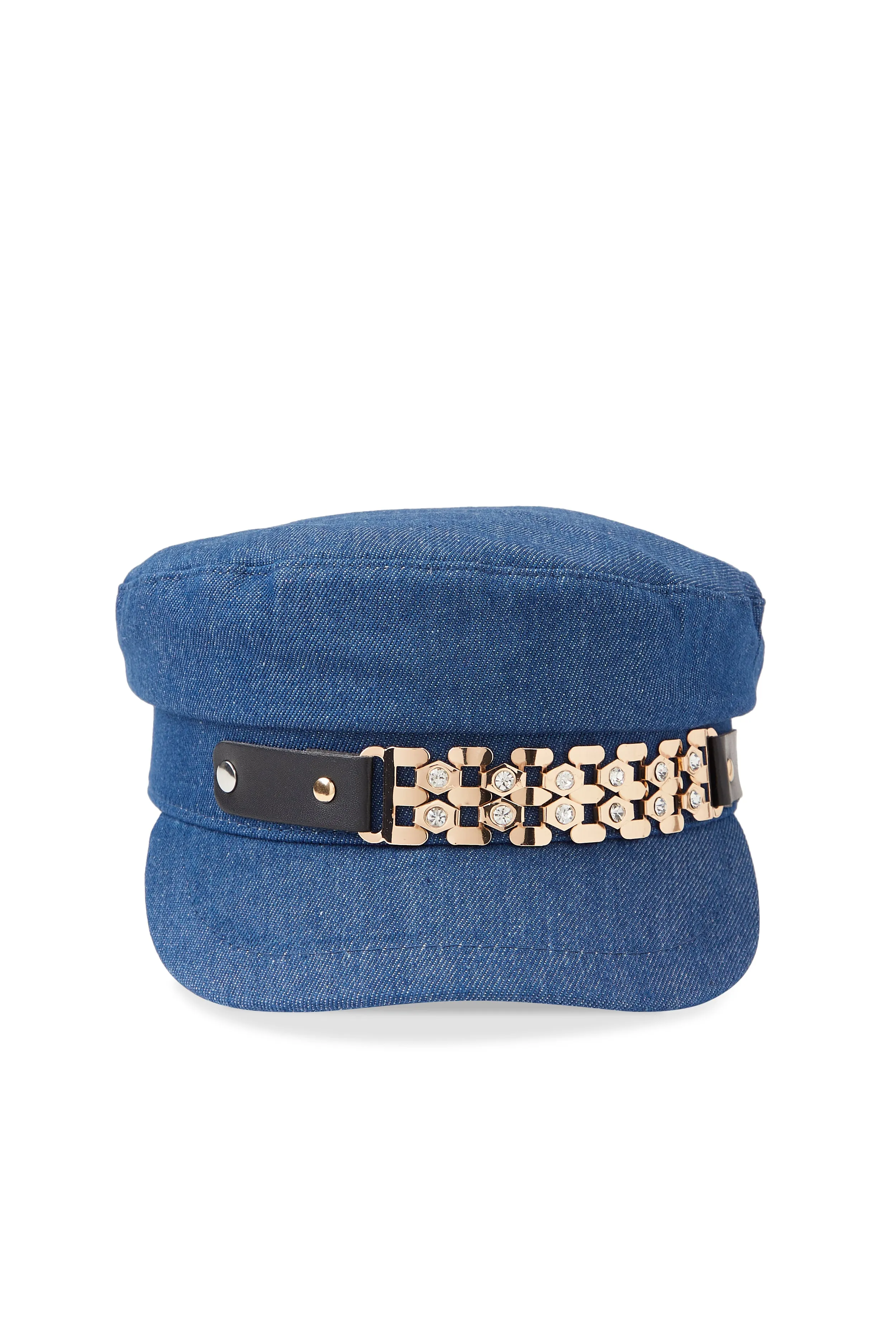 Metallic Rhinestone Detail Cabbie Hat sold by Rainbow product image thumbnail 2