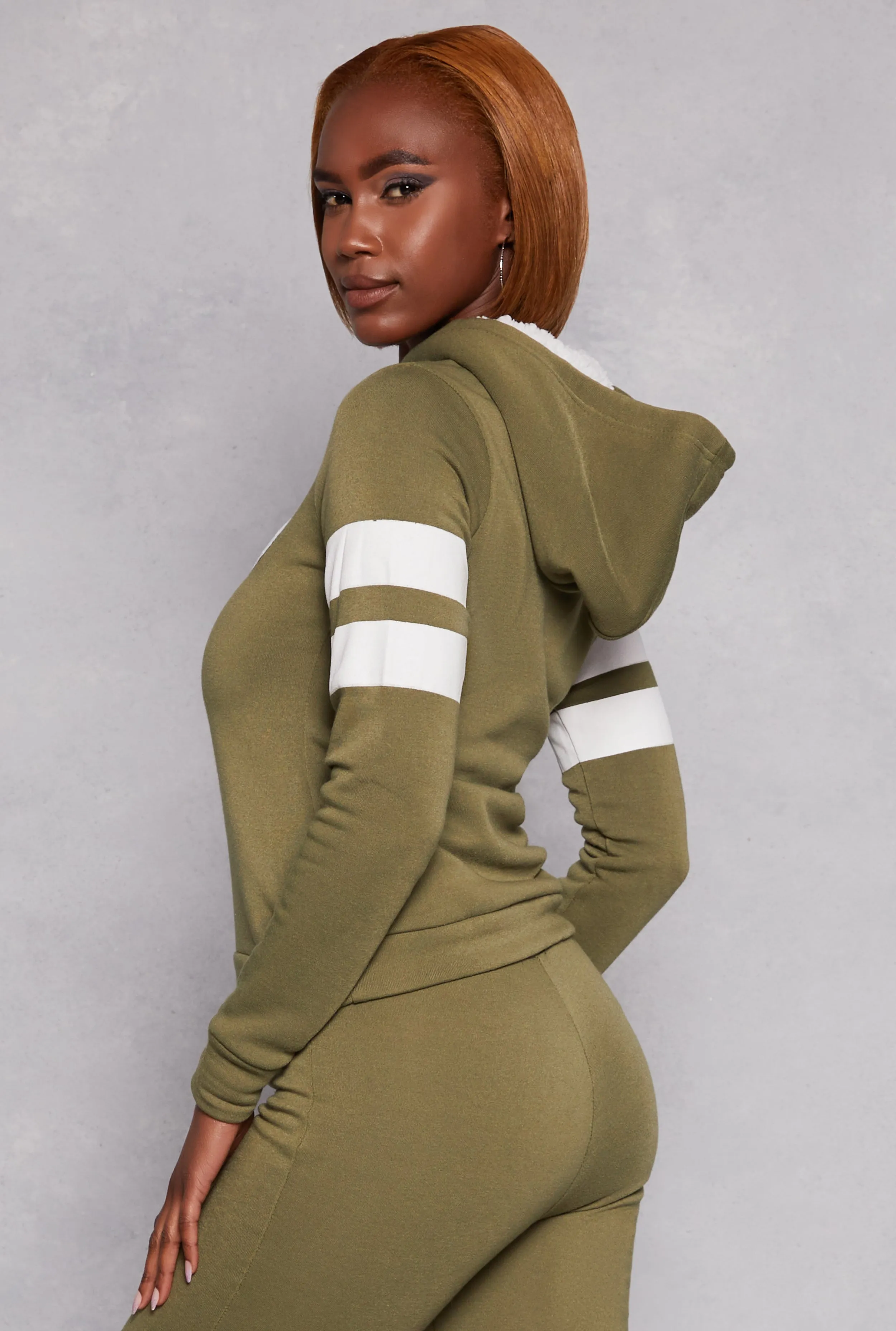 B Initial Varsity Striped Hoodie sold by Rainbow product image thumbnail 3