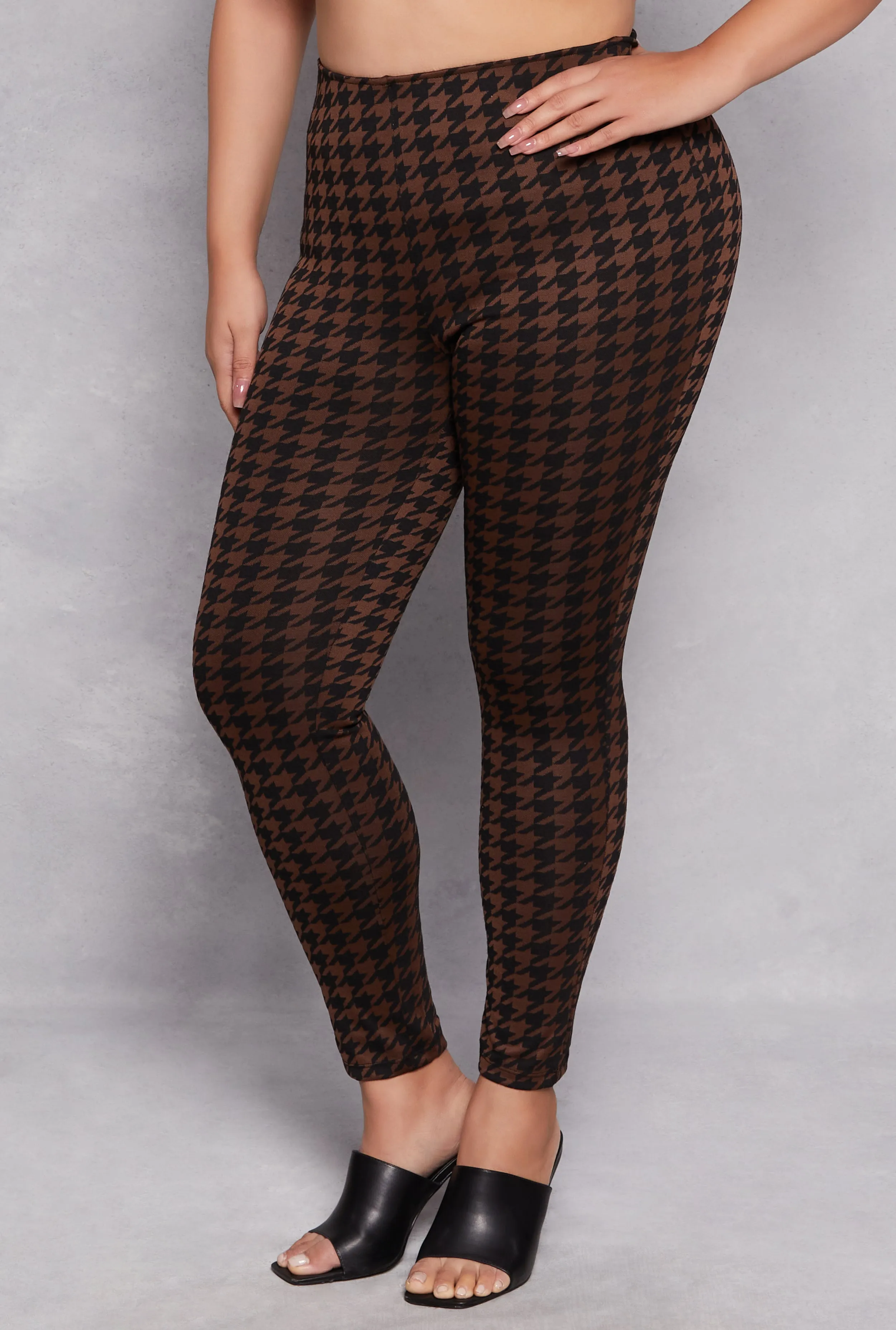 Plus Size Houndstooth High Waisted Dress Pants sold by Rainbow product image thumbnail 2