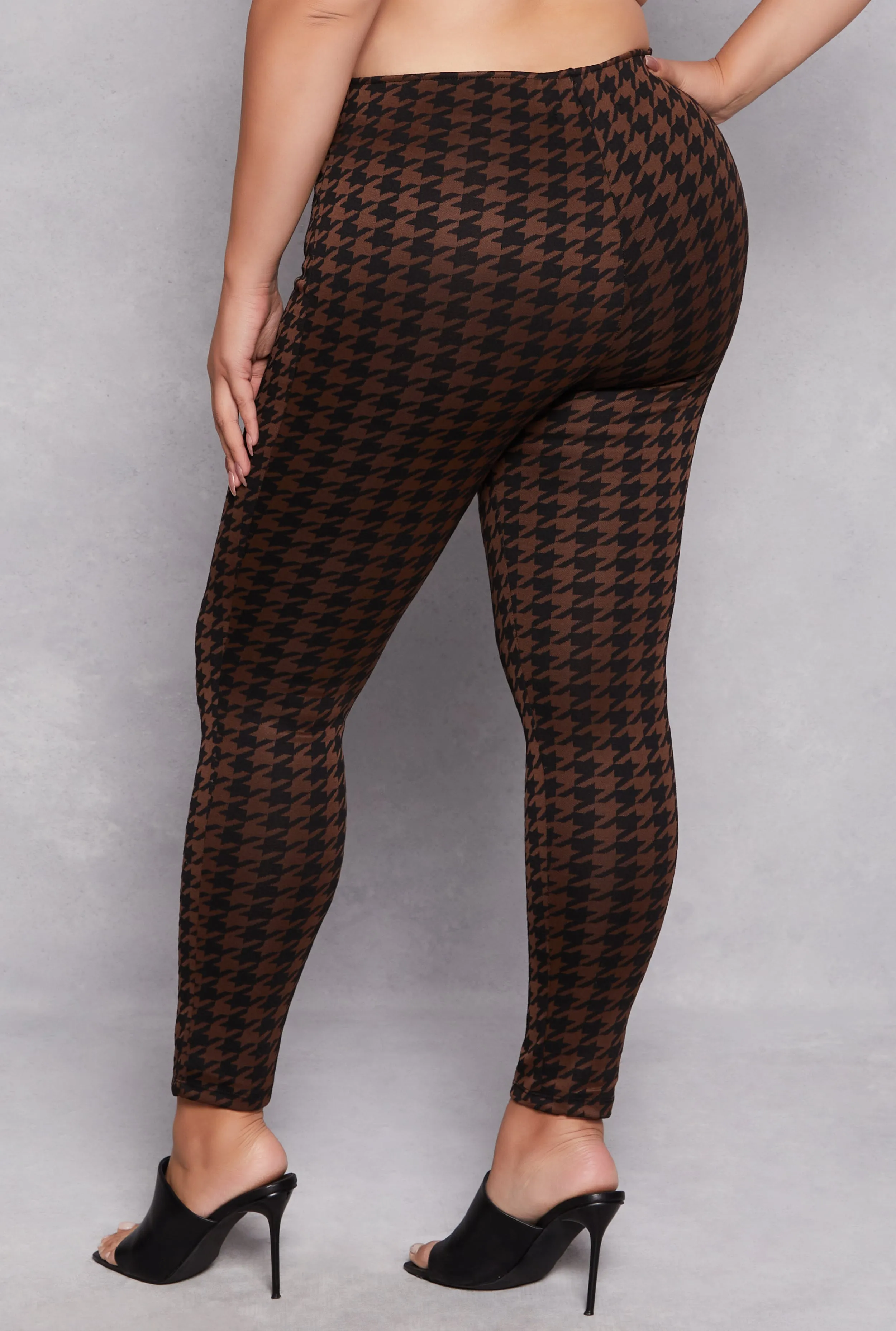 Plus Size Houndstooth High Waisted Dress Pants sold by Rainbow product image thumbnail 3