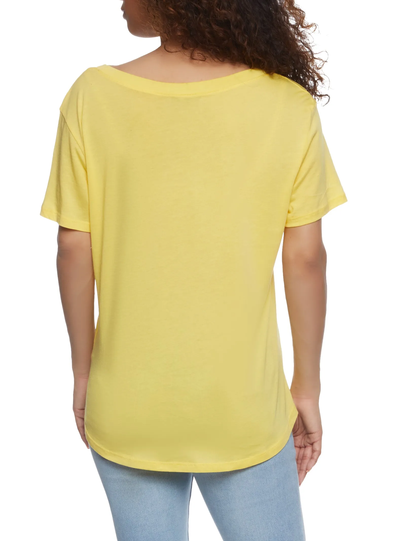 Scoop Neck Basic Tee sold by Rainbow product image thumbnail 2