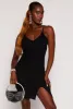 Ribbed Knit Side Slit Cami Dress sold by Rainbow
