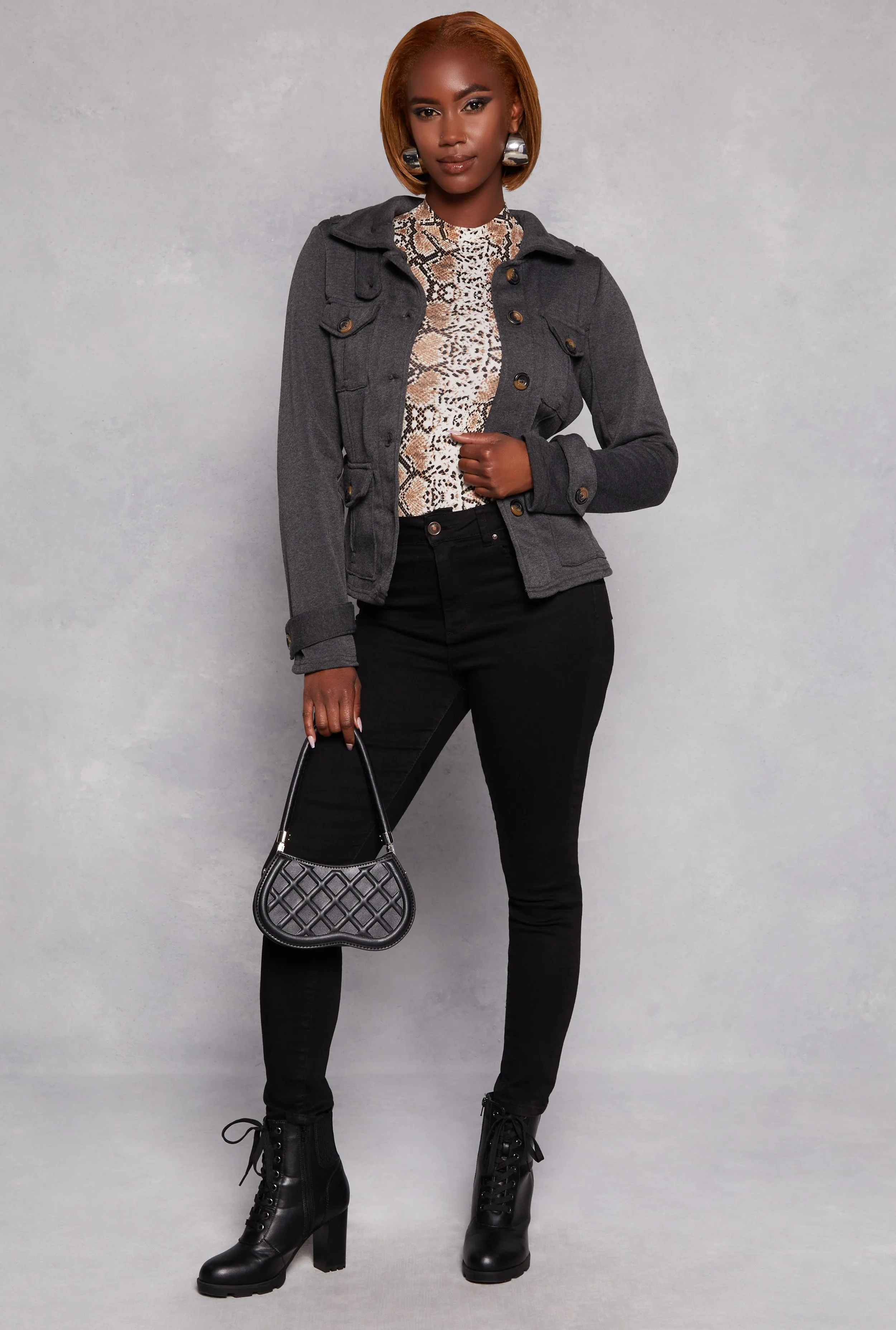 Belted Button Front Jacket sold by Rainbow product image thumbnail 2