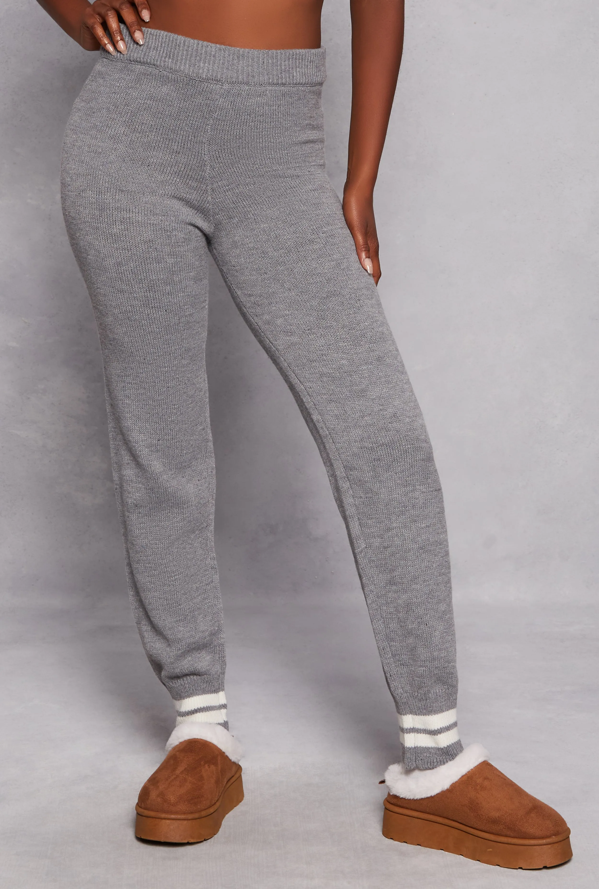 Brushed Knit Varsity Stripe Joggers sold by Rainbow product image thumbnail 2