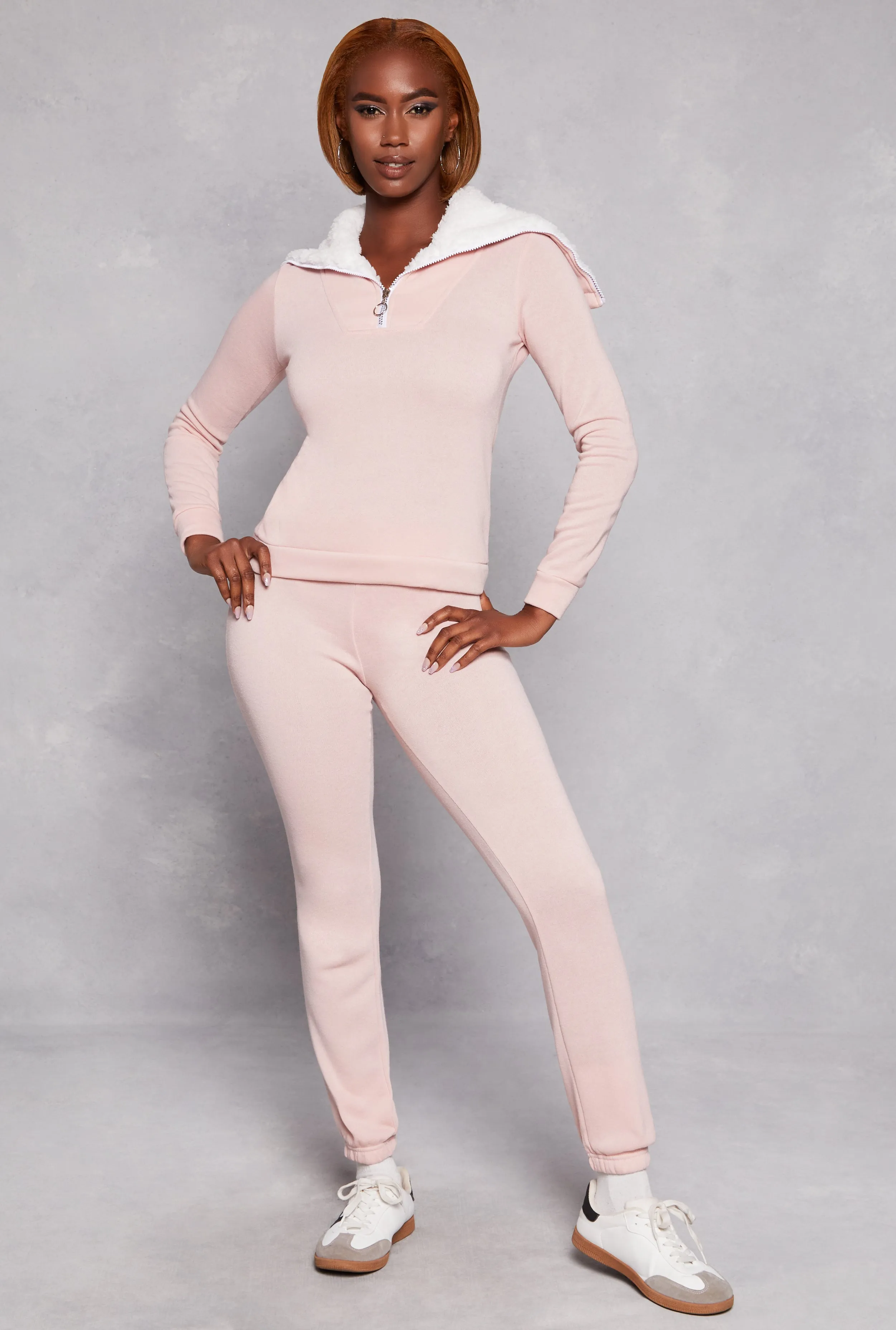 Fleece Drawstring High Waist Sweatpants sold by Rainbow