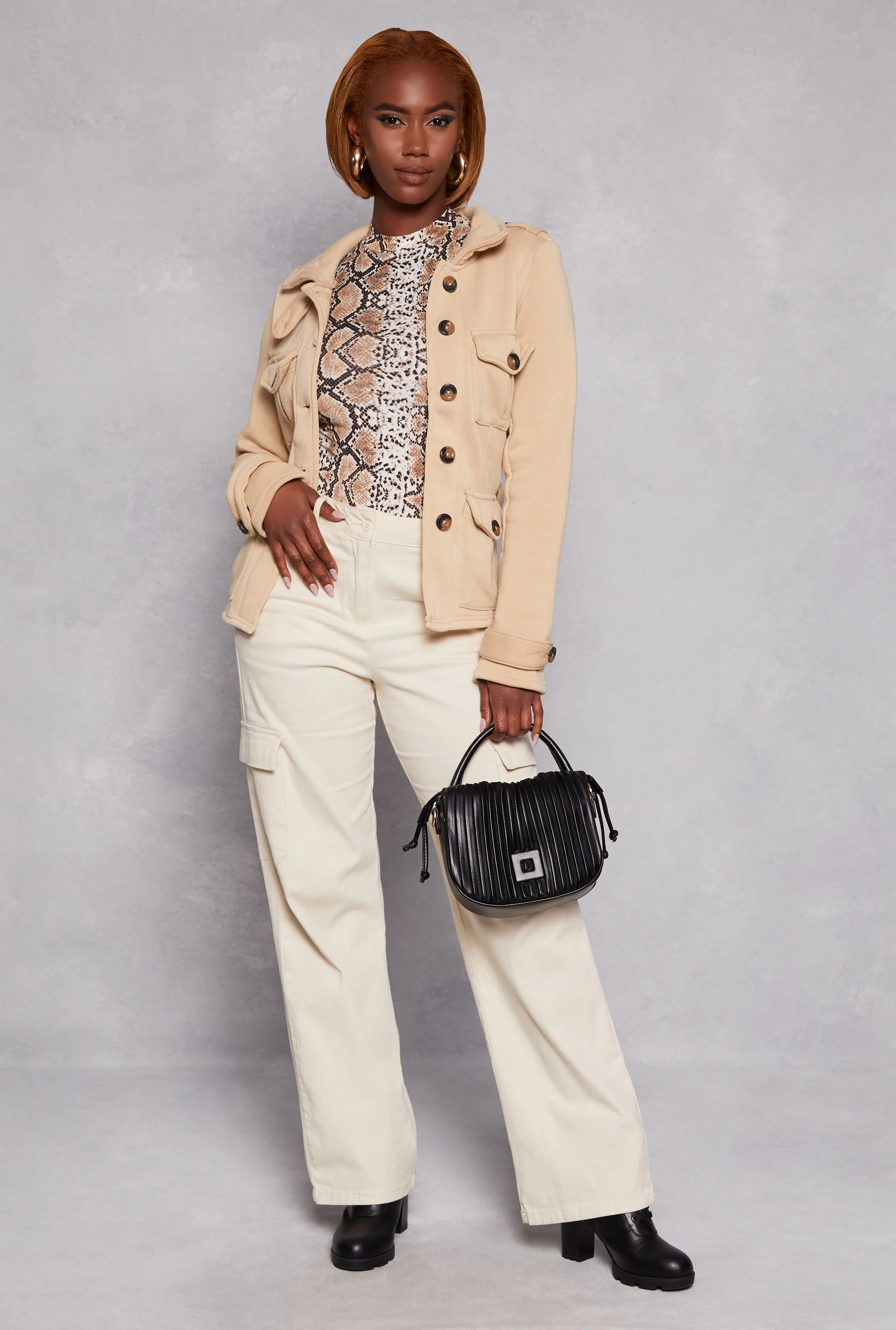 Belted Button Front Jacket sold by Rainbow product image thumbnail 2