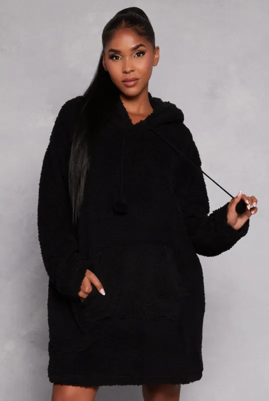 Sherpa Pom Pom Blanket Hoodie sold by Rainbow