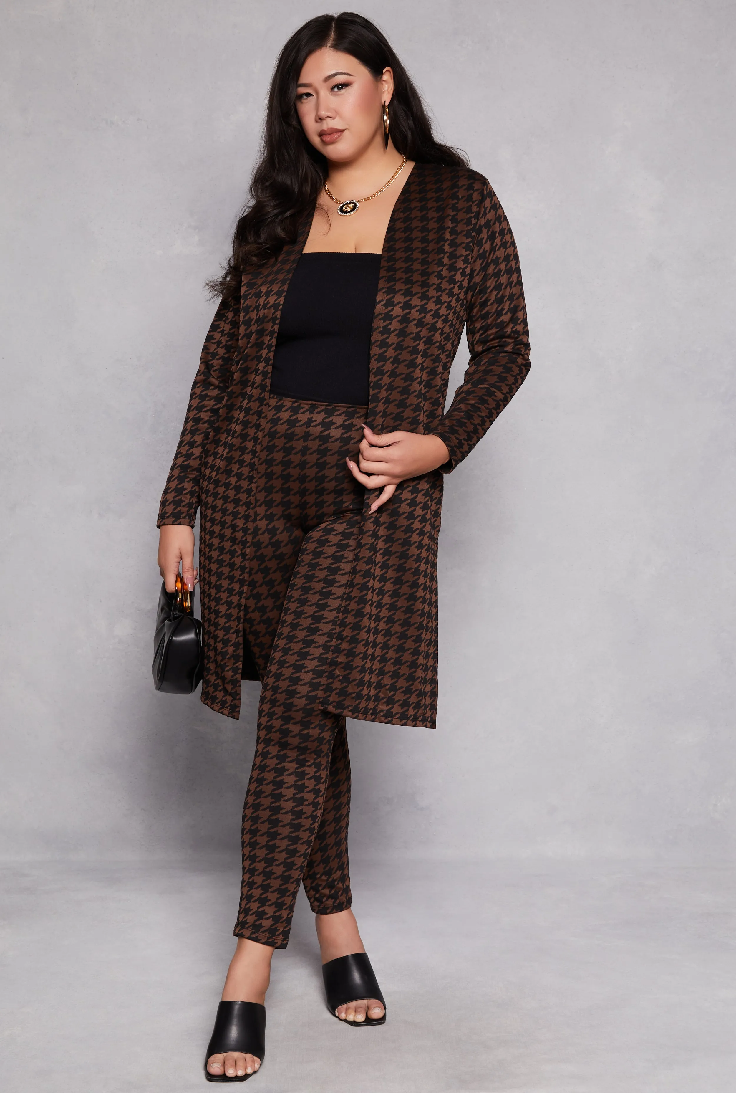 Plus Size Houndstooth Duster sold by Rainbow product image thumbnail 2