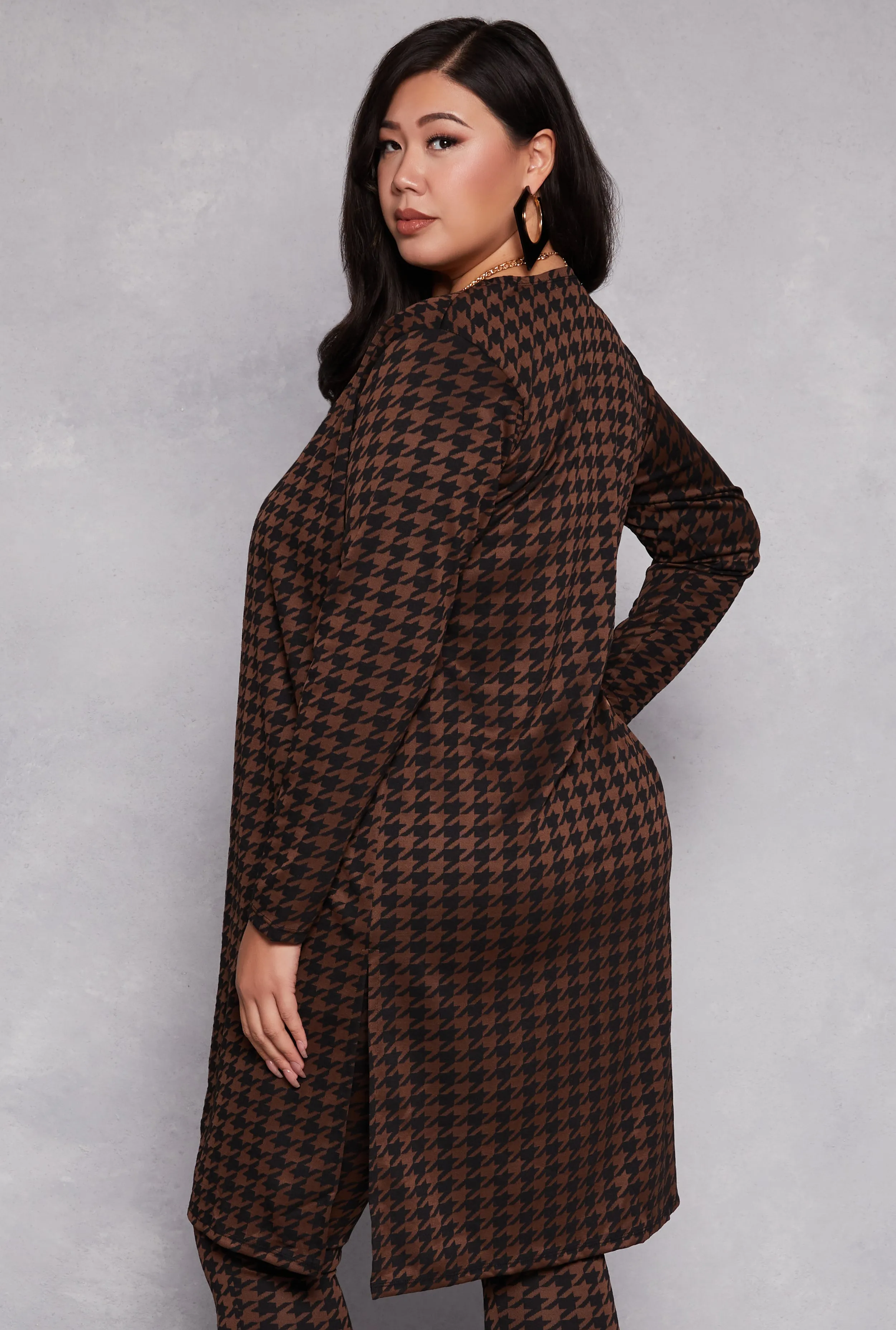 Plus Size Houndstooth Duster sold by Rainbow product image thumbnail 3