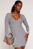Ribbed Knit Long Sleeve Sweater Dress sold by Rainbow