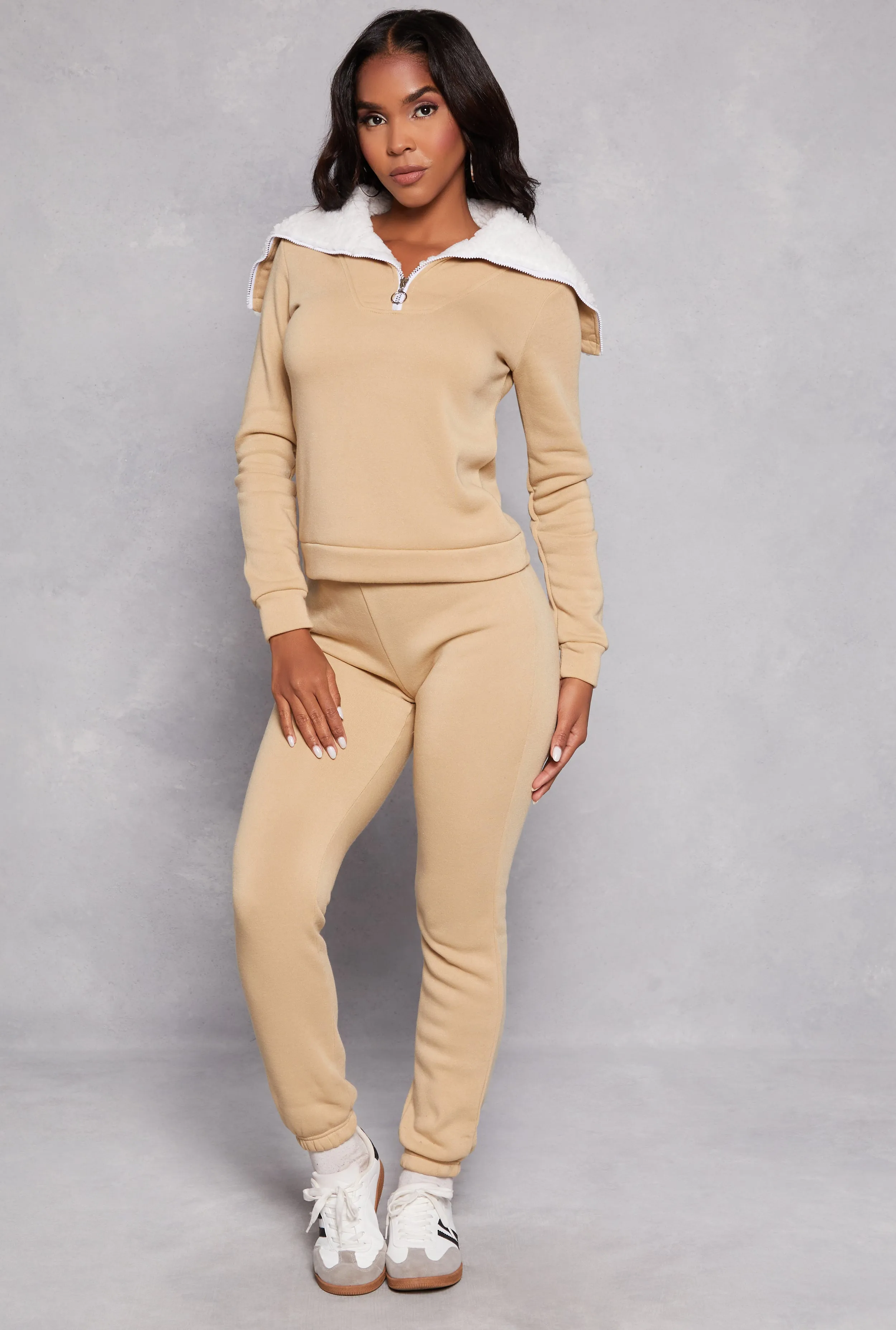 Fleece Drawstring High Waist Sweatpants sold by Rainbow