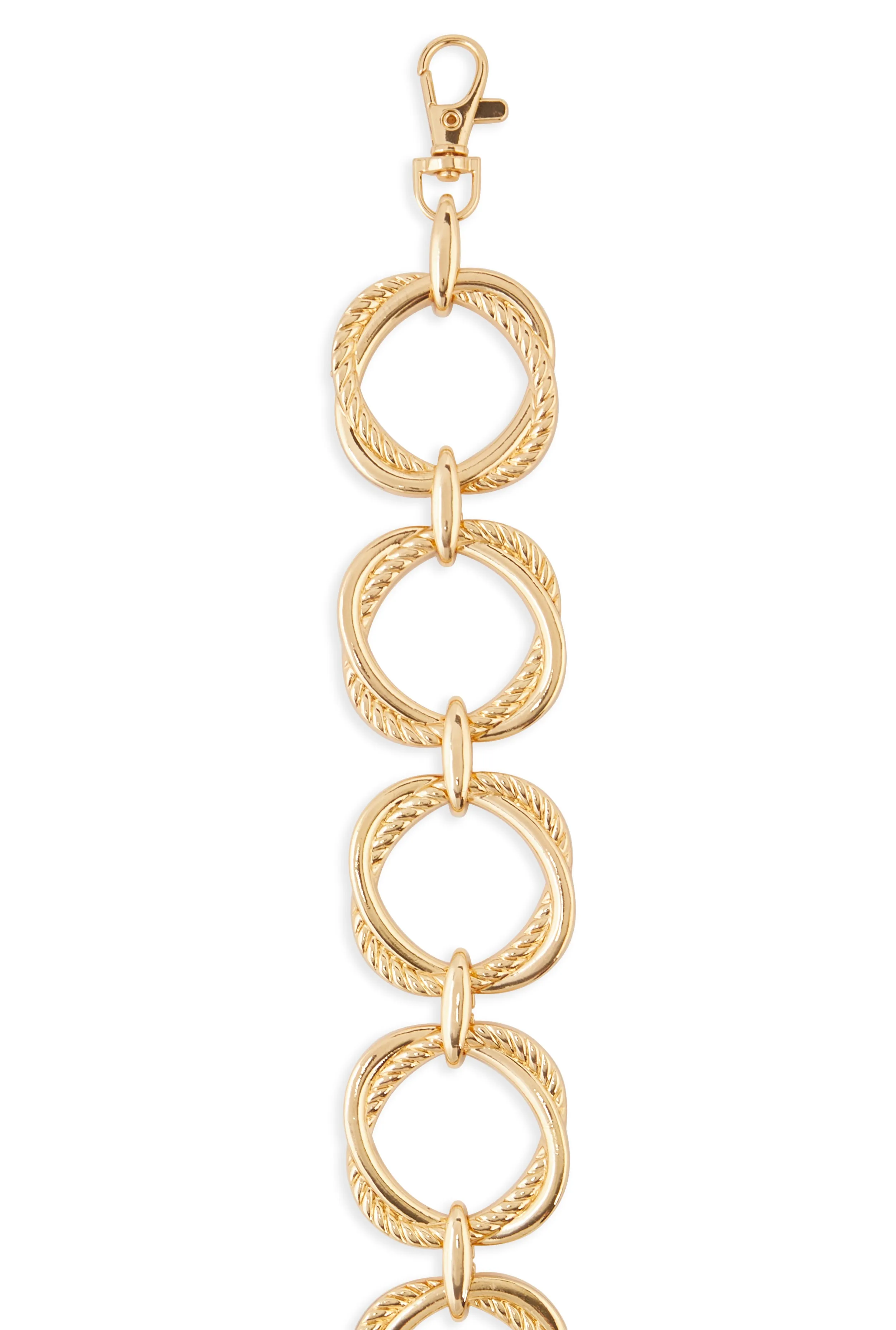 Plus Size Metallic Hoop Chain Belt sold by Rainbow product image thumbnail 3