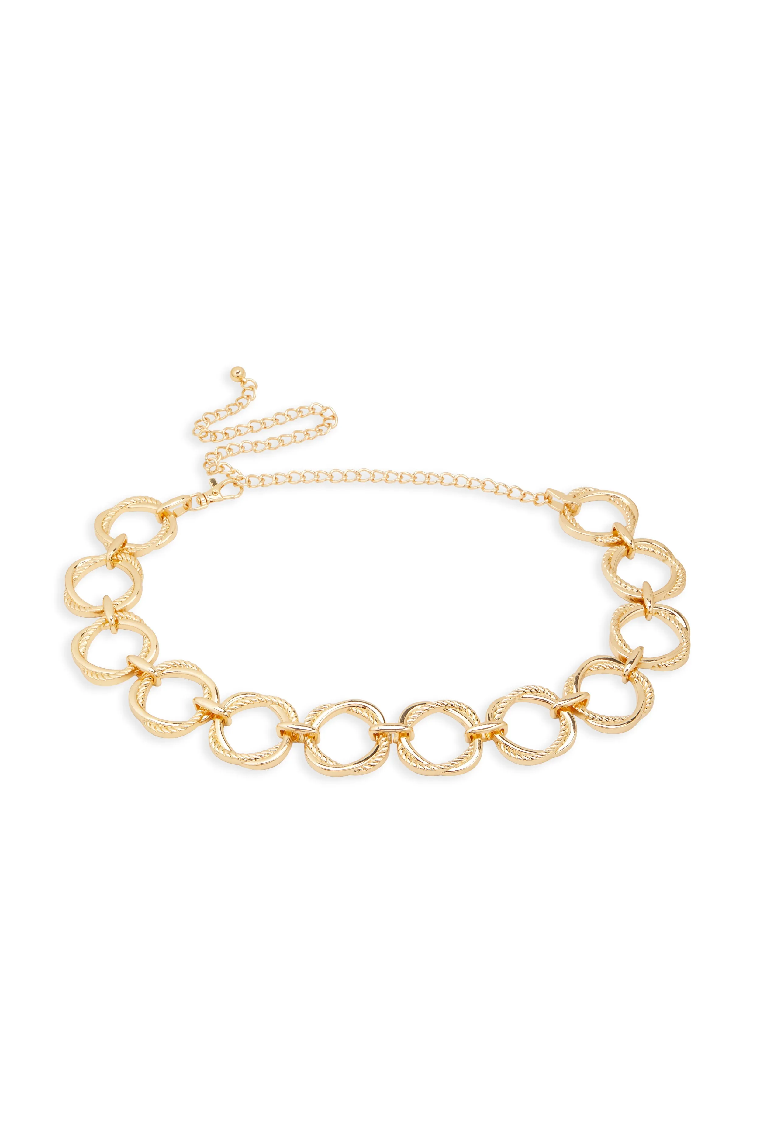 Plus Size Metallic Hoop Chain Belt sold by Rainbow product image thumbnail 2