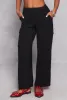 Airy Crepe Knit Cargo Wide Leg Pants sold by Rainbow