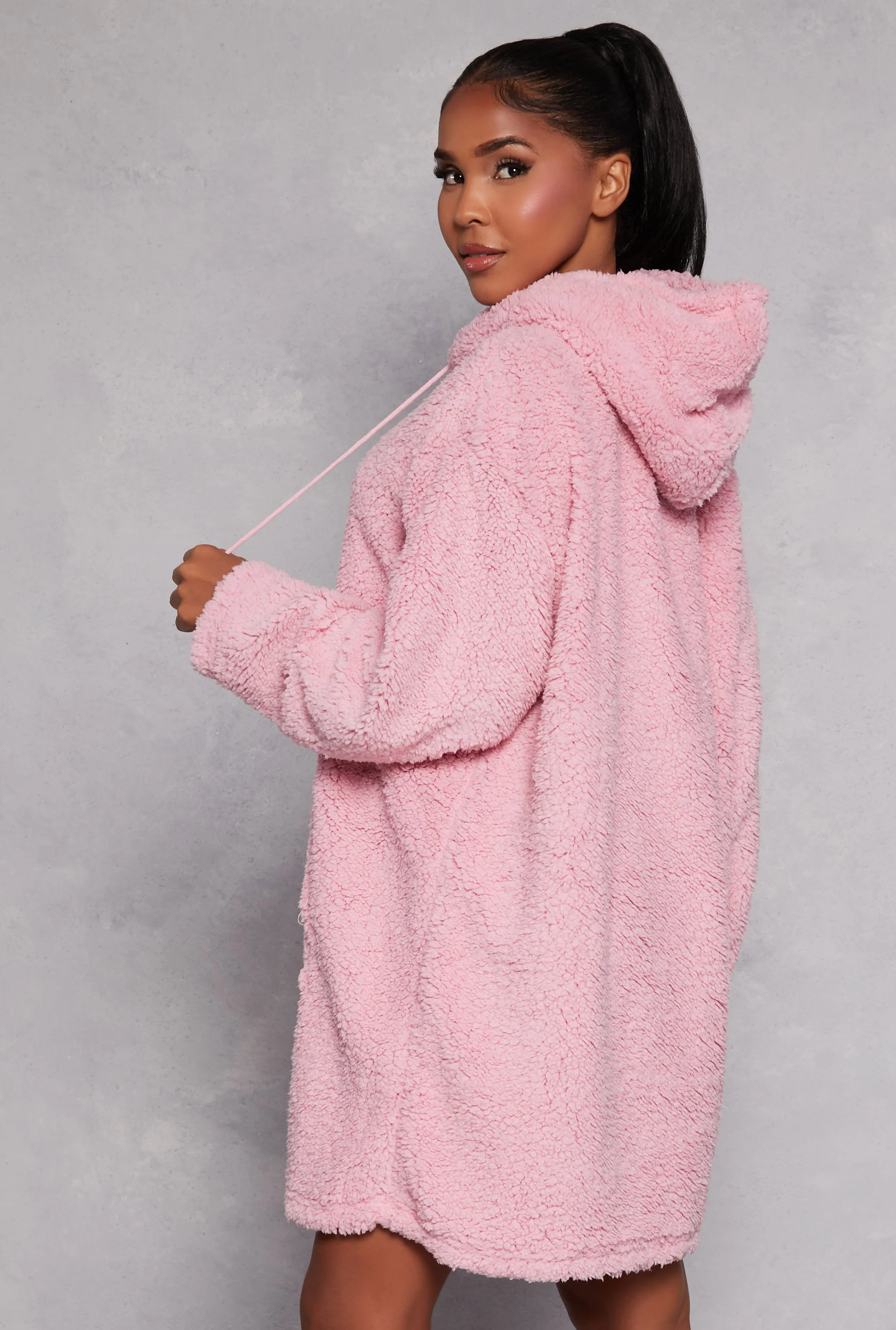 Sherpa Pom Pom Blanket Hoodie sold by Rainbow product image thumbnail 2