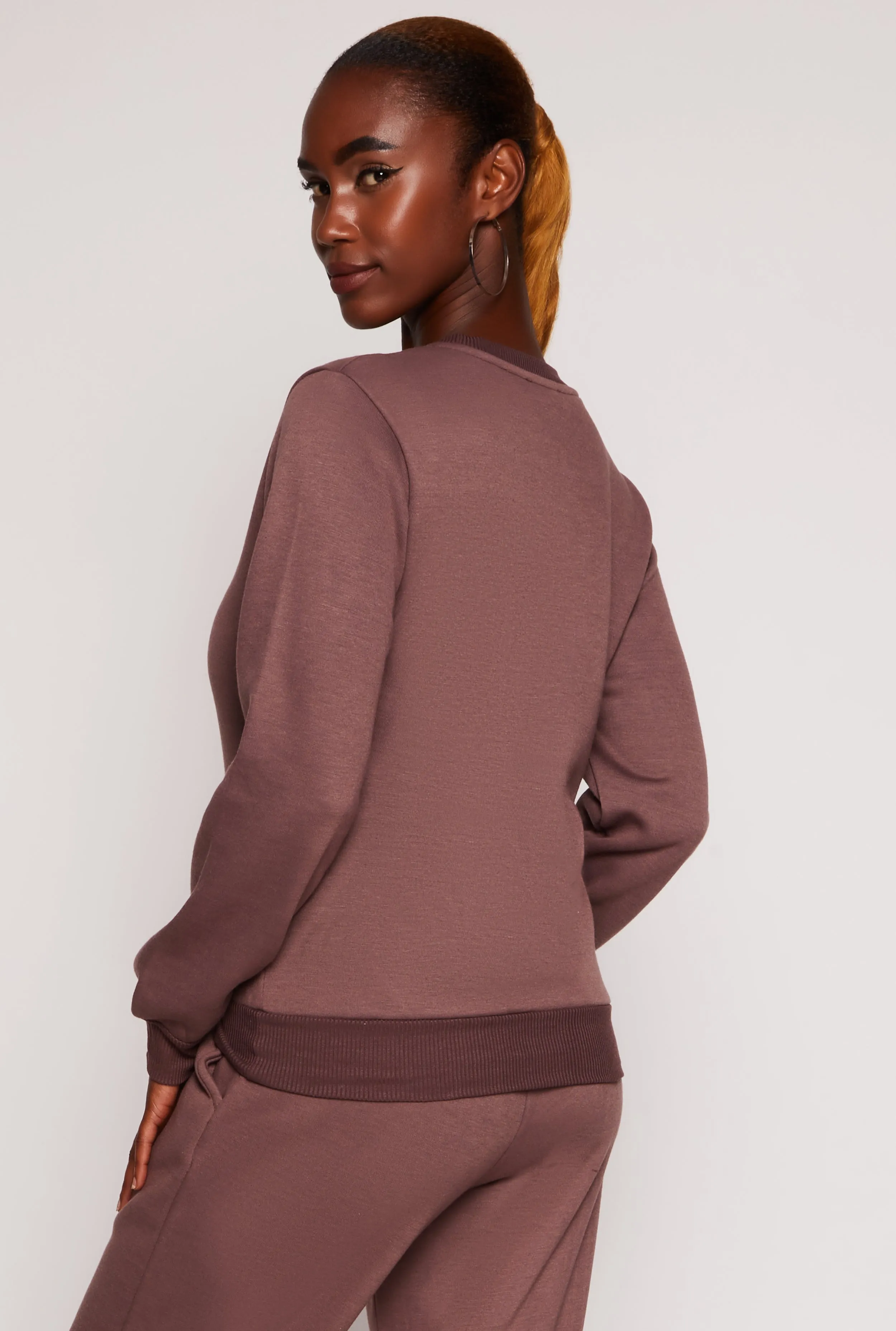Ribbed Knit Pullover Sweatshirt sold by Rainbow product image thumbnail 3