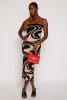 Swirl Print Tube Sweater Dress sold by Rainbow