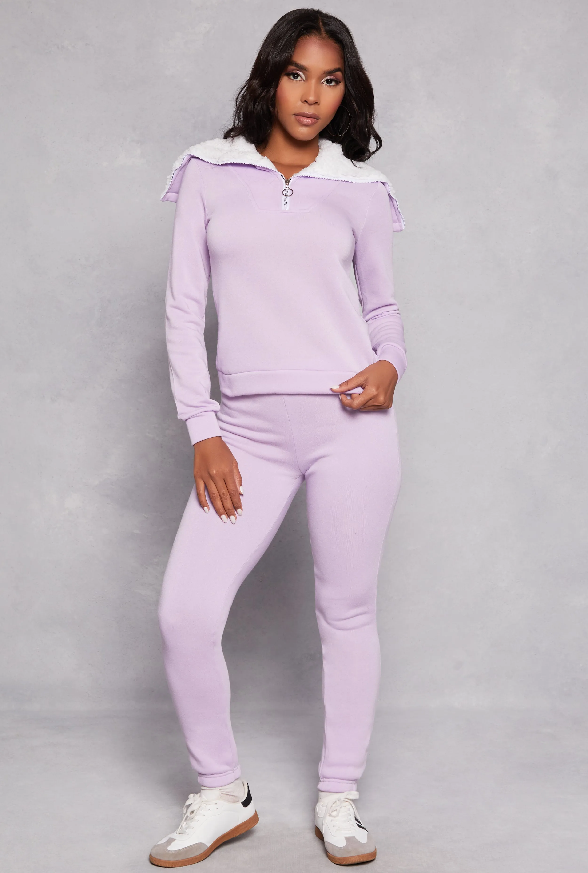 Fleece Drawstring High Waist Sweatpants sold by Rainbow