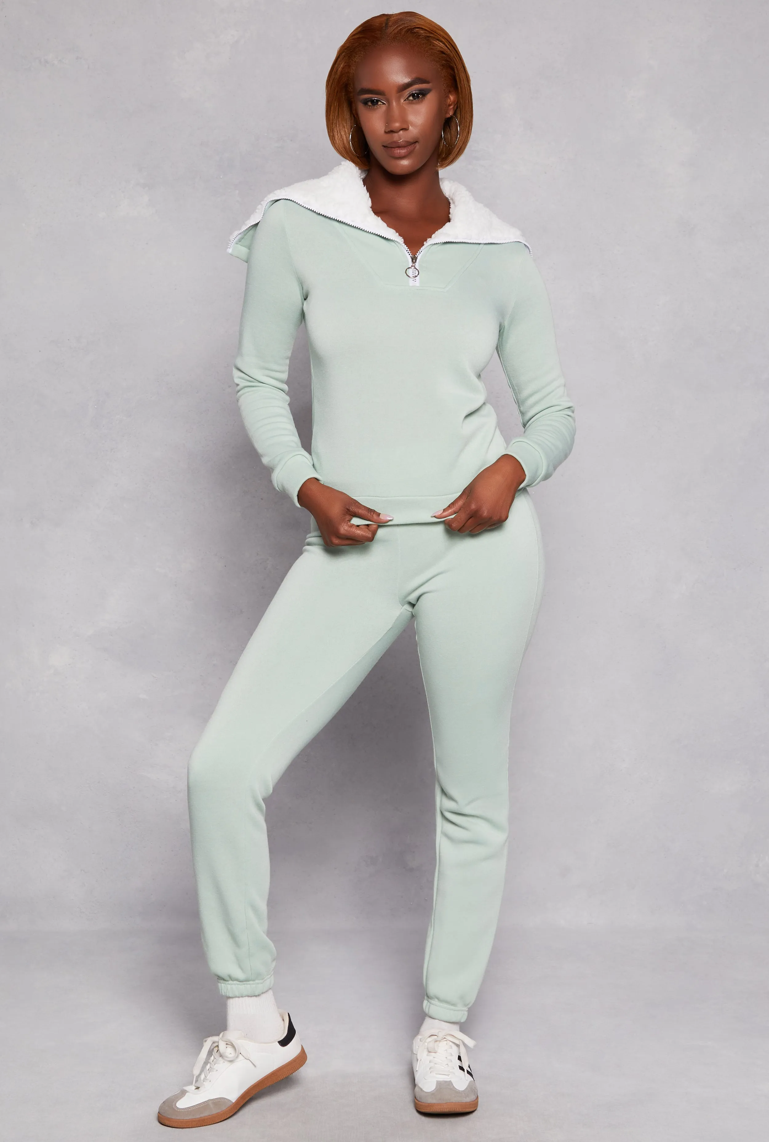 Fleece Drawstring High Waist Sweatpants sold by Rainbow