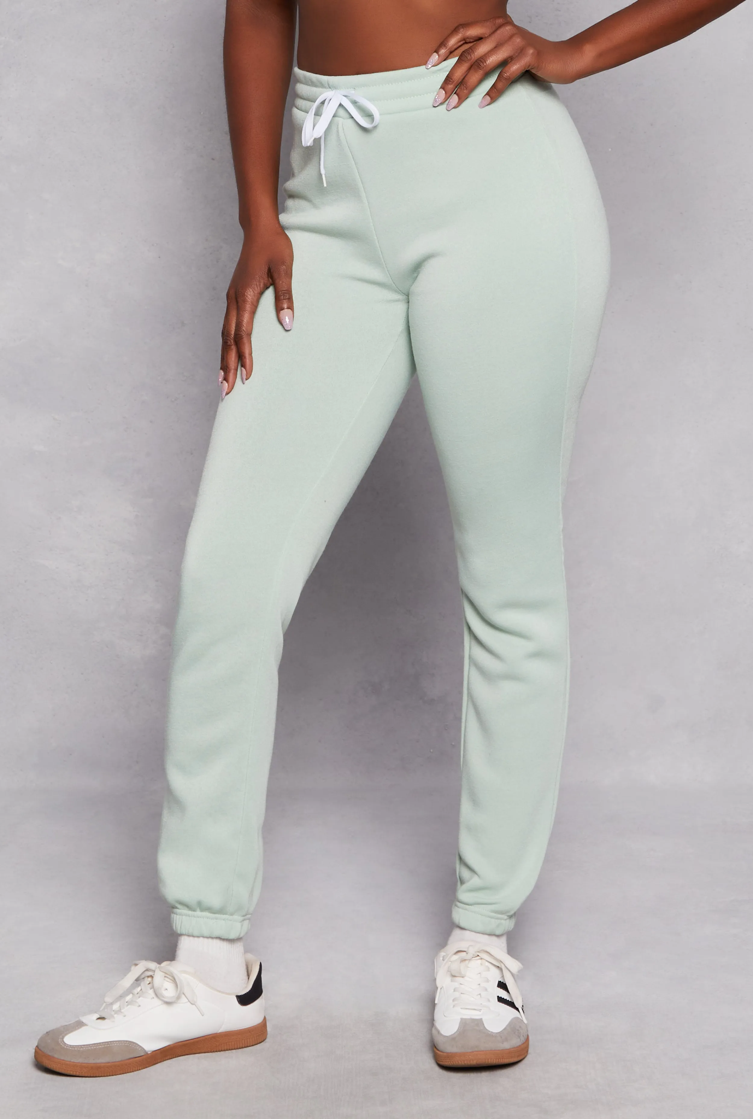 Fleece Drawstring High Waist Sweatpants sold by Rainbow product image thumbnail 2