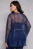 Plus Size Lurex Side Slit Duster sold by Rainbow