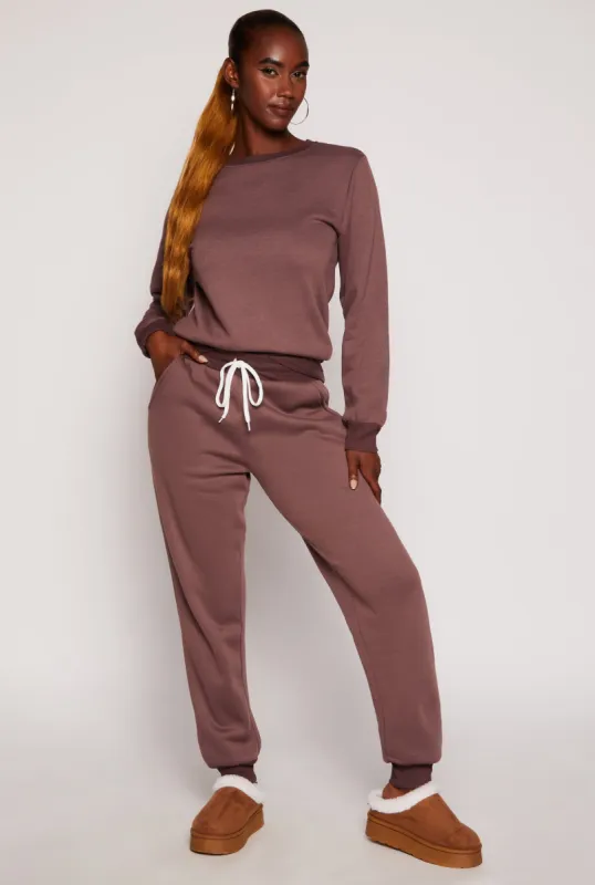 Fleece High Waisted Joggers sold by Rainbow
