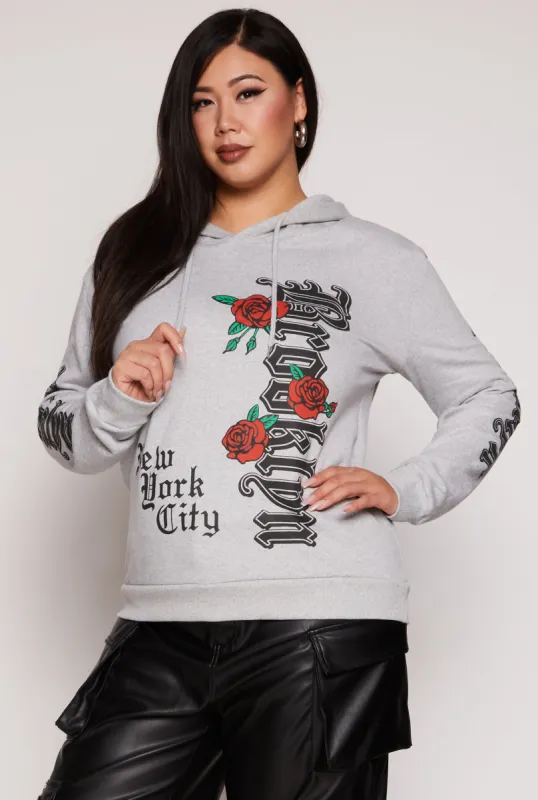 Plus Size Brooklyn New York City Hoodie sold by Rainbow