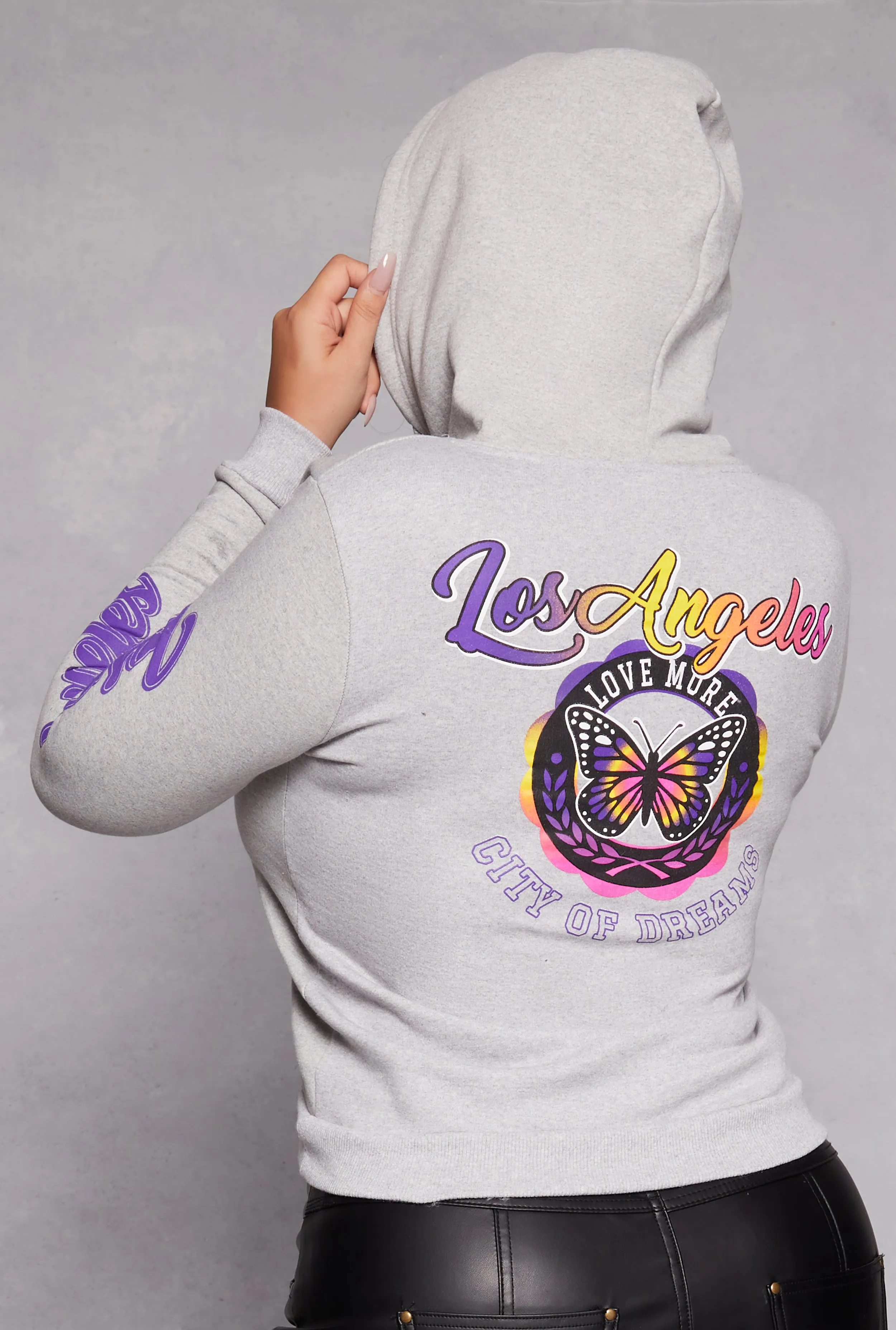 Plus Size Los Angeles City Of Dreams Graphic Hoodie sold by Rainbow product image thumbnail 3
