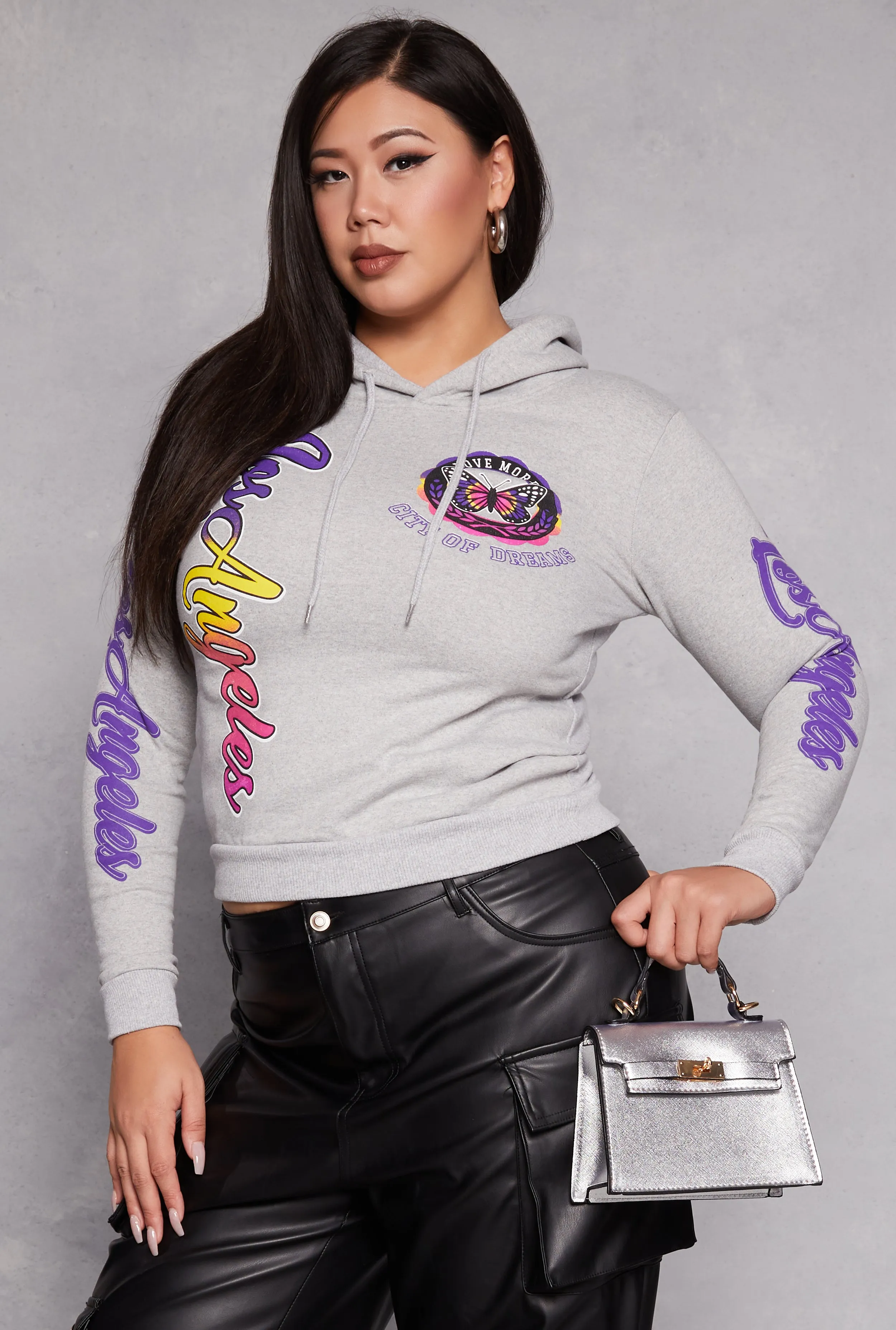 Plus Size Los Angeles City Of Dreams Graphic Hoodie sold by Rainbow