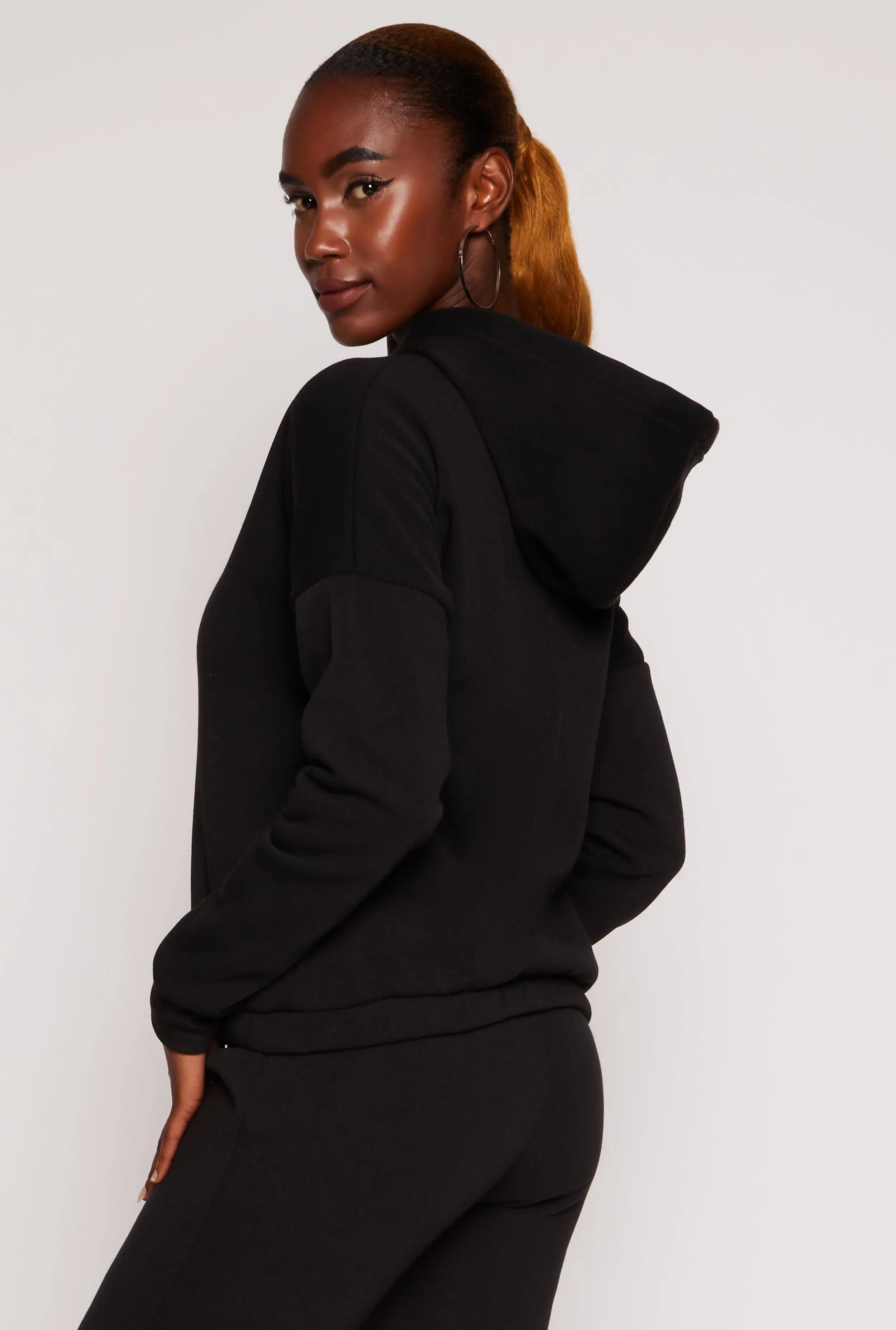 Drawstring Hem Pullover Hoodie sold by Rainbow product image thumbnail 3