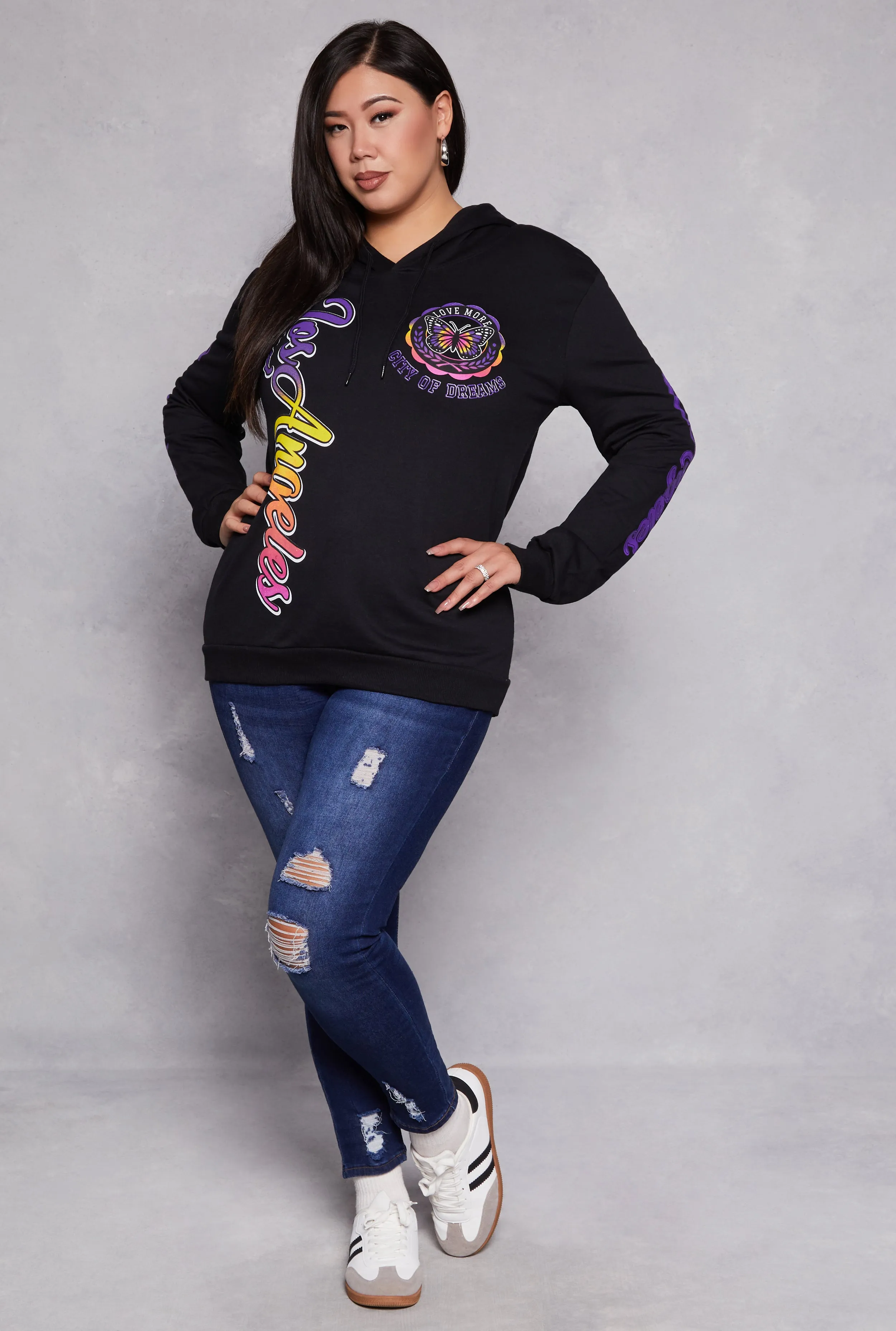 Plus Size Los Angeles City Of Dreams Graphic Hoodie sold by Rainbow product image thumbnail 2
