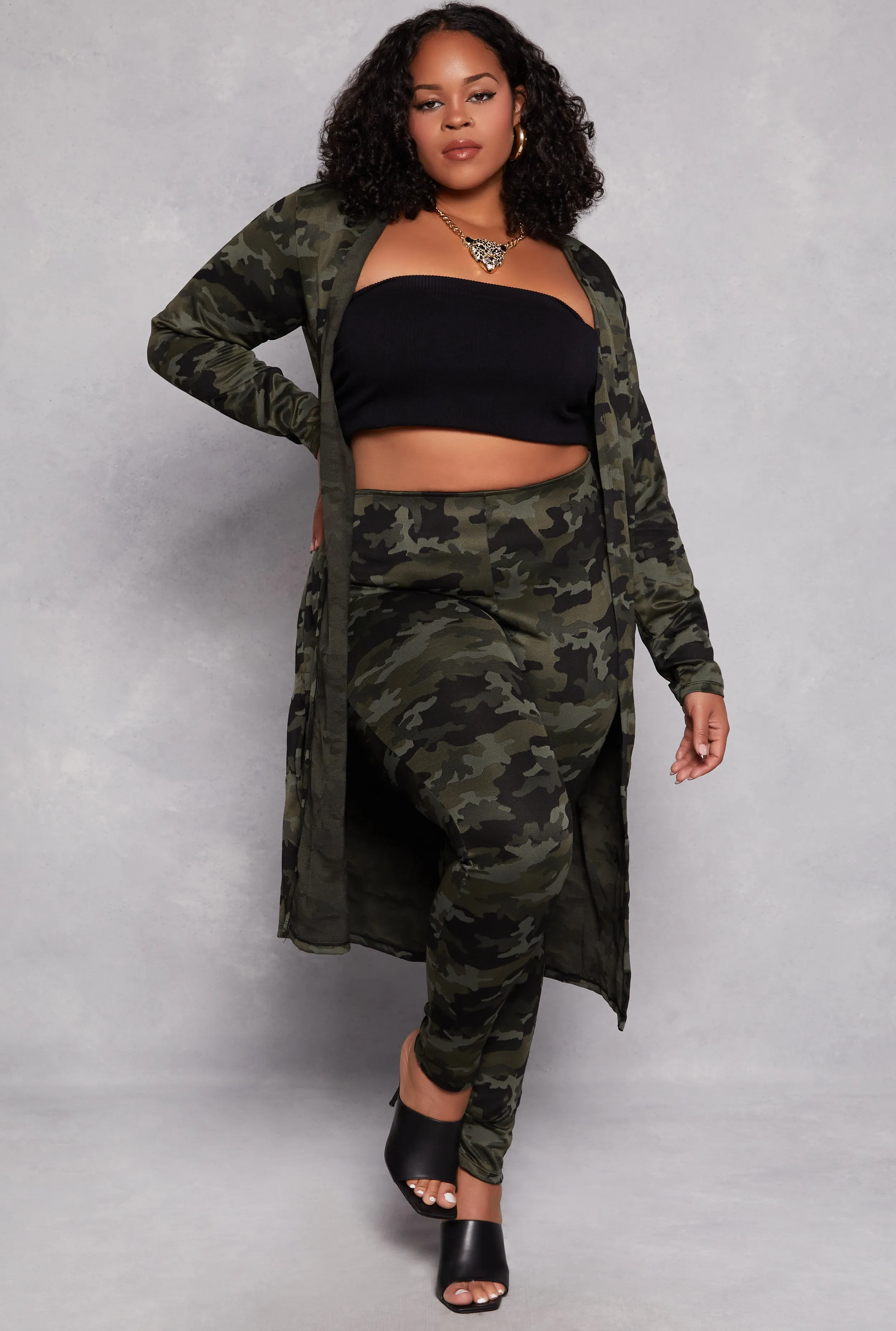Plus Size Camo Print Duster sold by Rainbow product image thumbnail 2