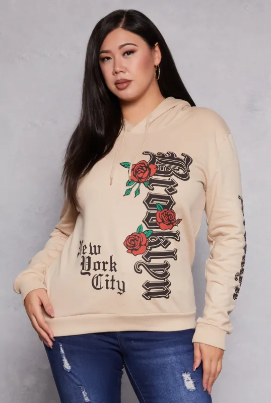 Plus Size Brooklyn New York City Hoodie sold by Rainbow