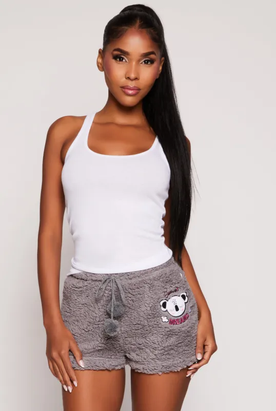 Sweet Dreams Sherpa Pajama Shorts sold by Rainbow