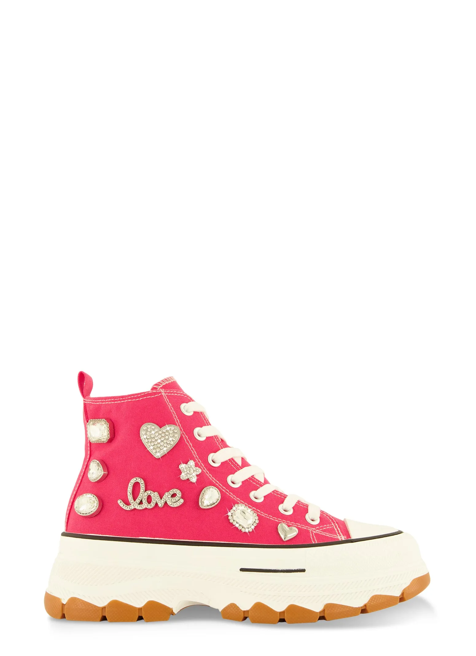 Love Rhinestone Charm Platform High Top Sneakers sold by Rainbow product image thumbnail 2