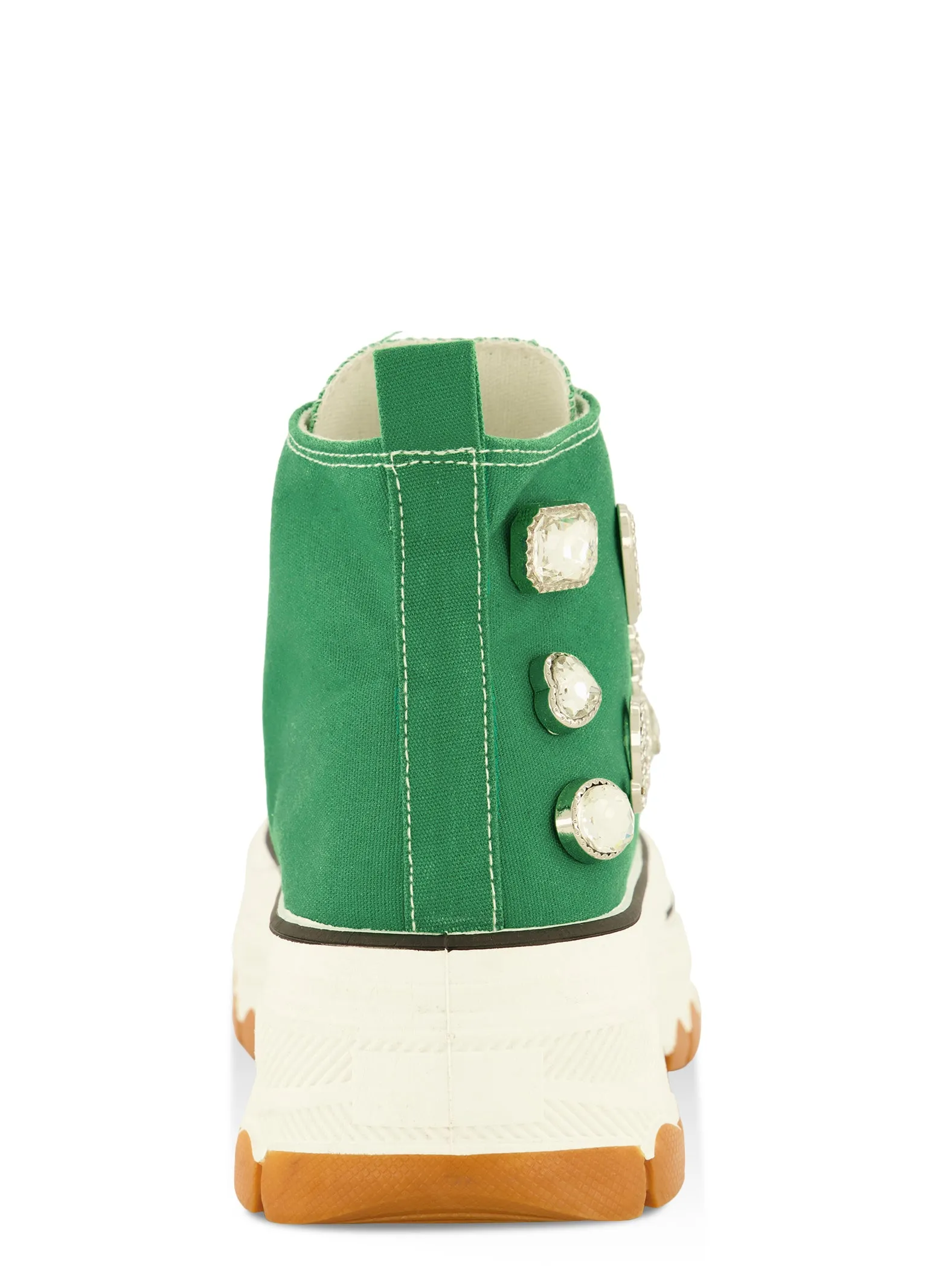 Love Rhinestone Charm Platform High Top Sneakers sold by Rainbow product image thumbnail 3