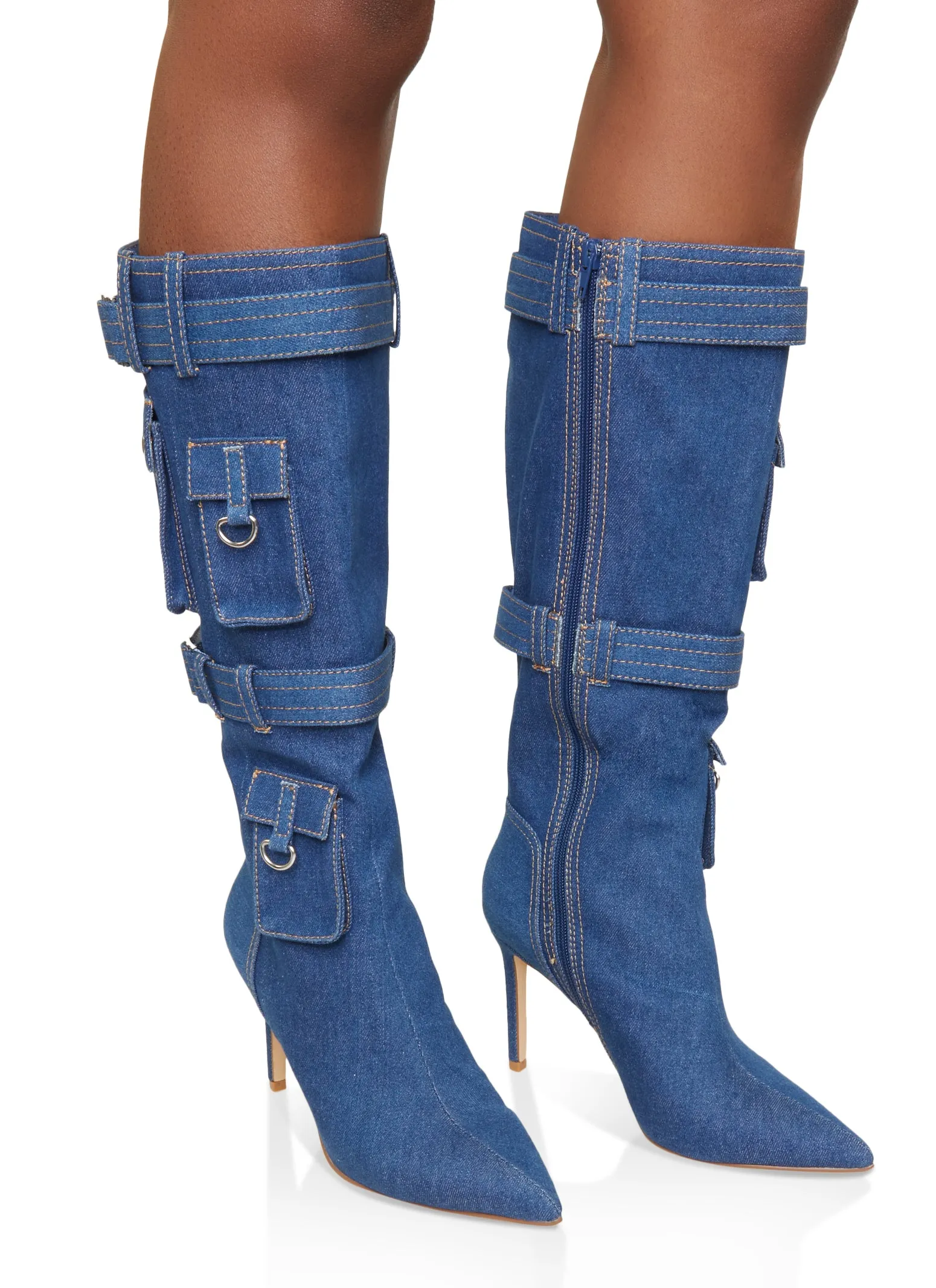 Pocket Detail Stiletto Tall Boots sold by Rainbow product image thumbnail 2