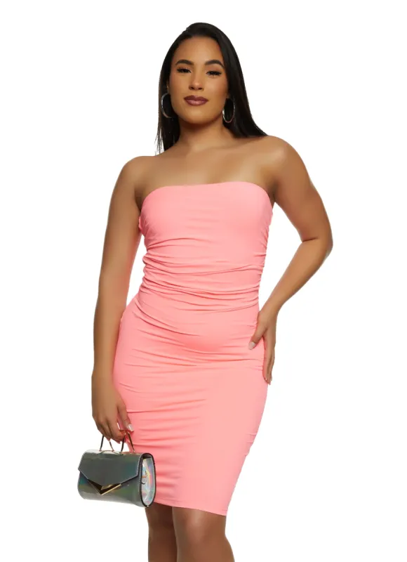 Haute Monde Ruched Tube Dress sold by Rainbow