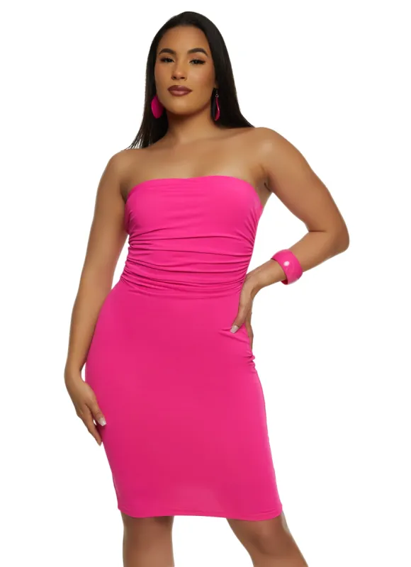 Haute Monde Ruched Tube Dress sold by Rainbow