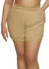 Plus Size Eyelet Trim Smocked Waist Shorts sold by Rainbow
