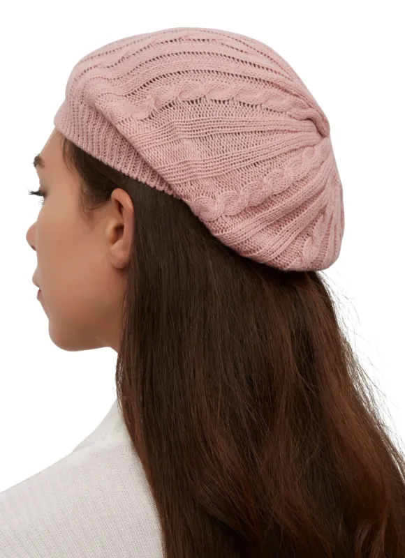 Basic Cable Knit Beret sold by Rainbow