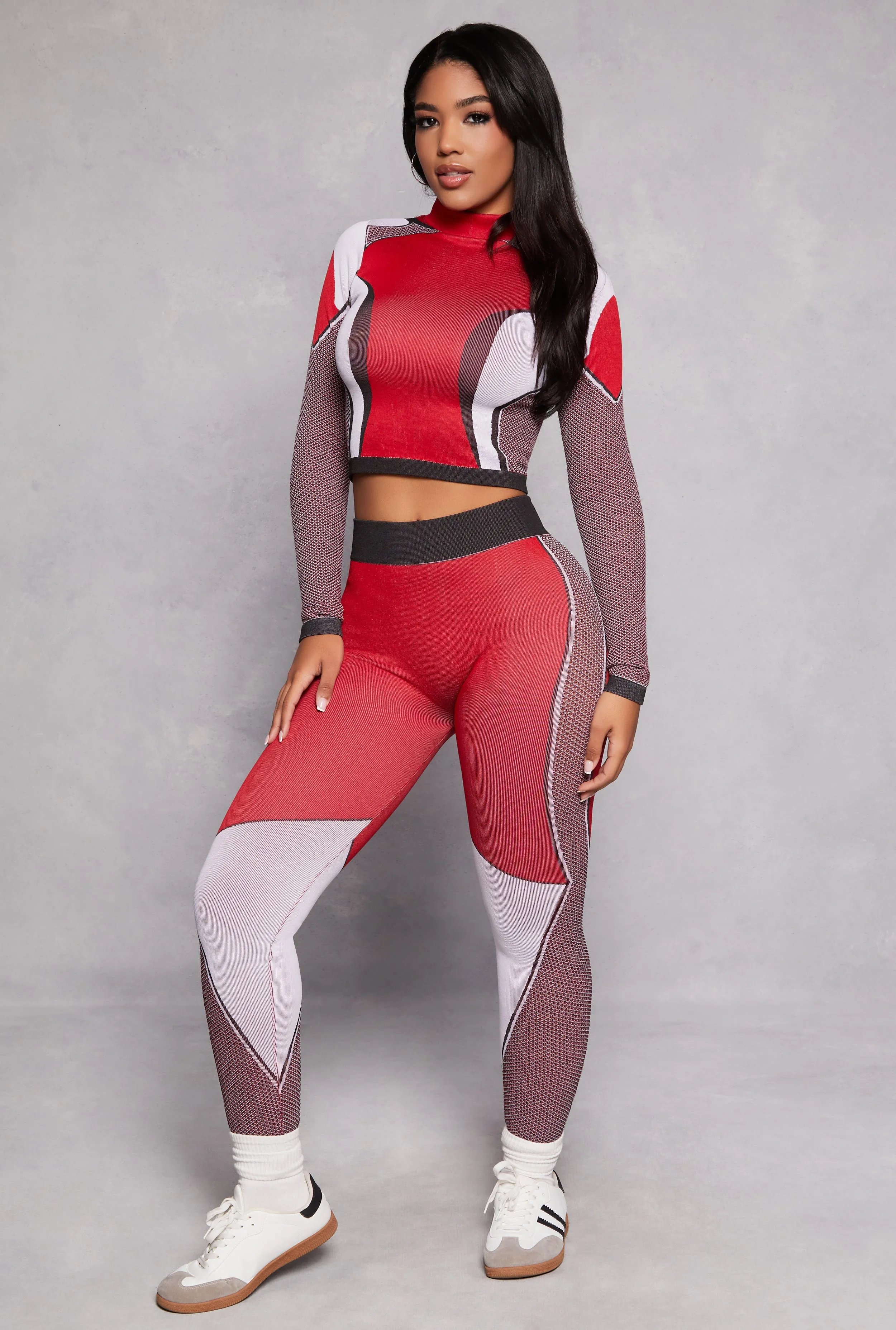 Color Block Seamless Compression Rib Leggings sold by Rainbow