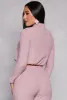 Cable Knit Long Sleeve Crop Top sold by Rainbow