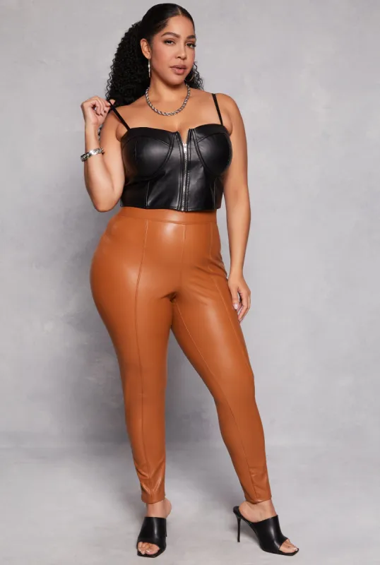 Plus Size Iris Faux Leather Leggings sold by Rainbow