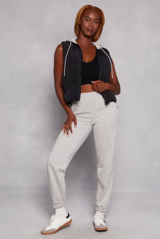 Almost Famous Fleece High Waisted Sweatpants sold by Rainbow