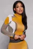 Color Block Seamless Compression Rib Active Top sold by Rainbow